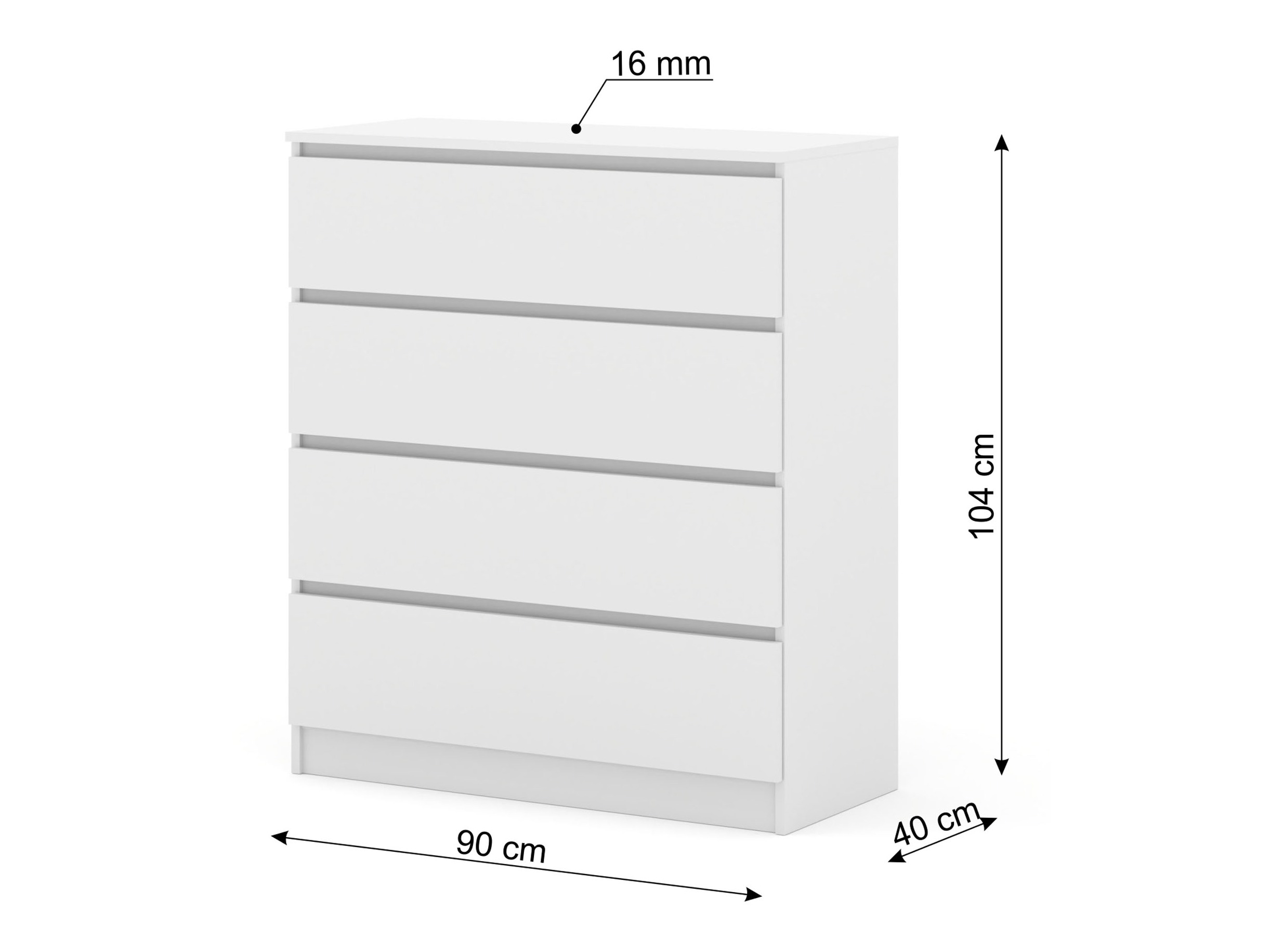 Ladekast Buffalo 210 (Wit)