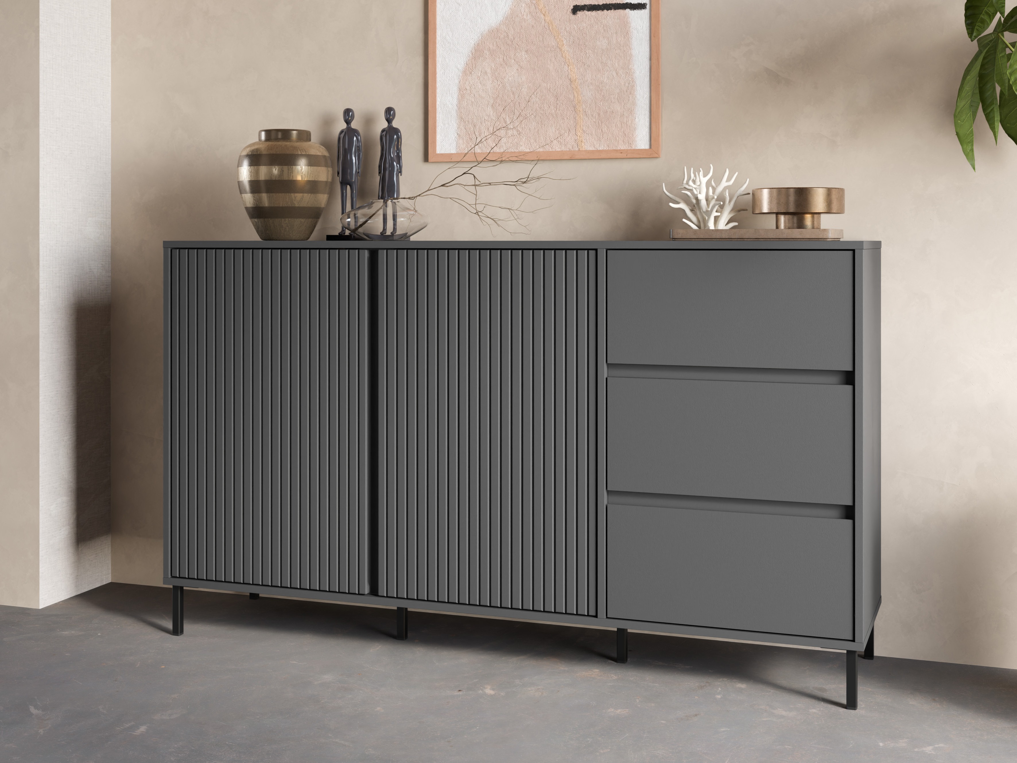 Ladekast Ruvrevi 102 (Antraciet)