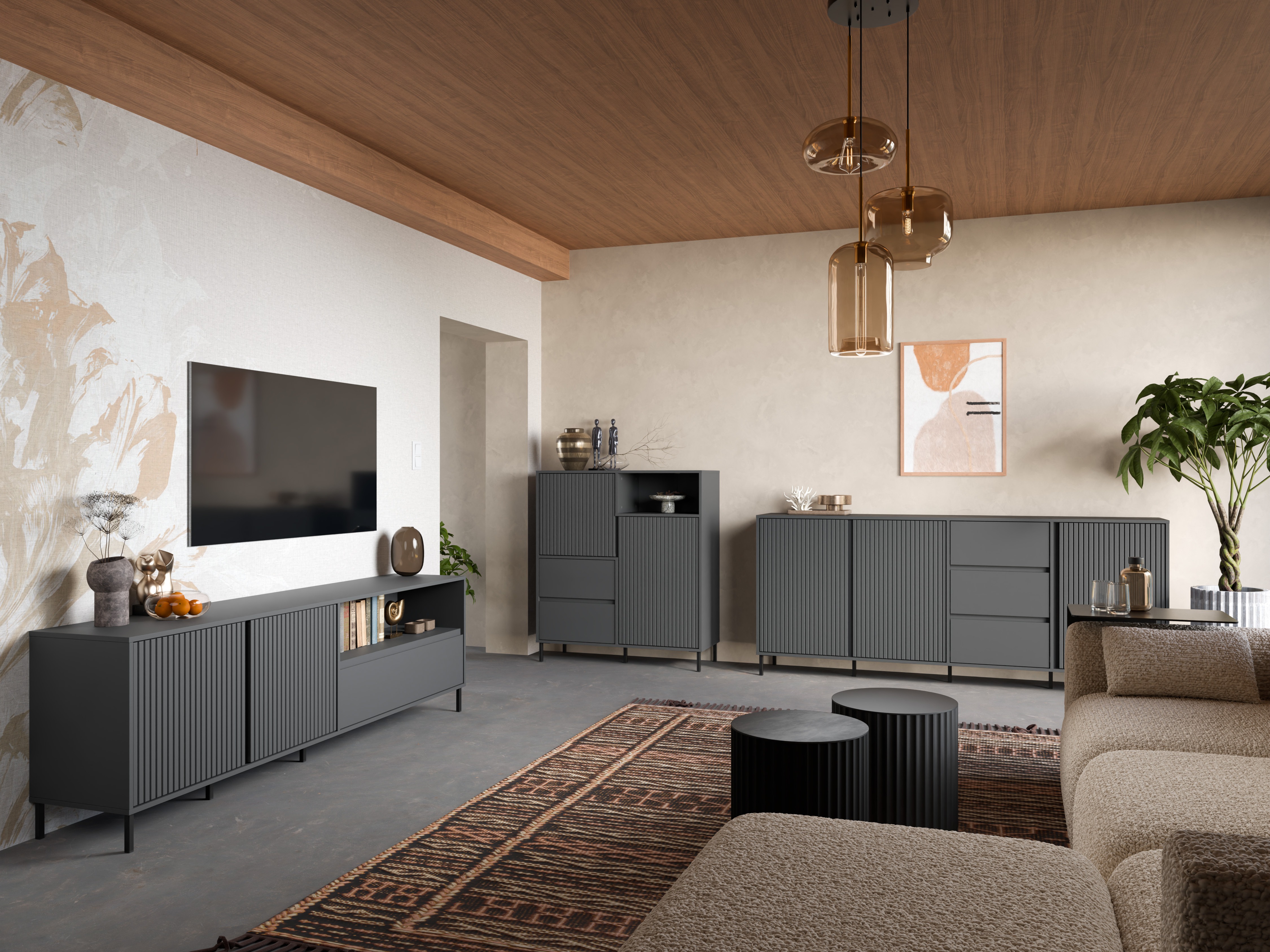 Ladekast Ruvrevi 103 (Antraciet)