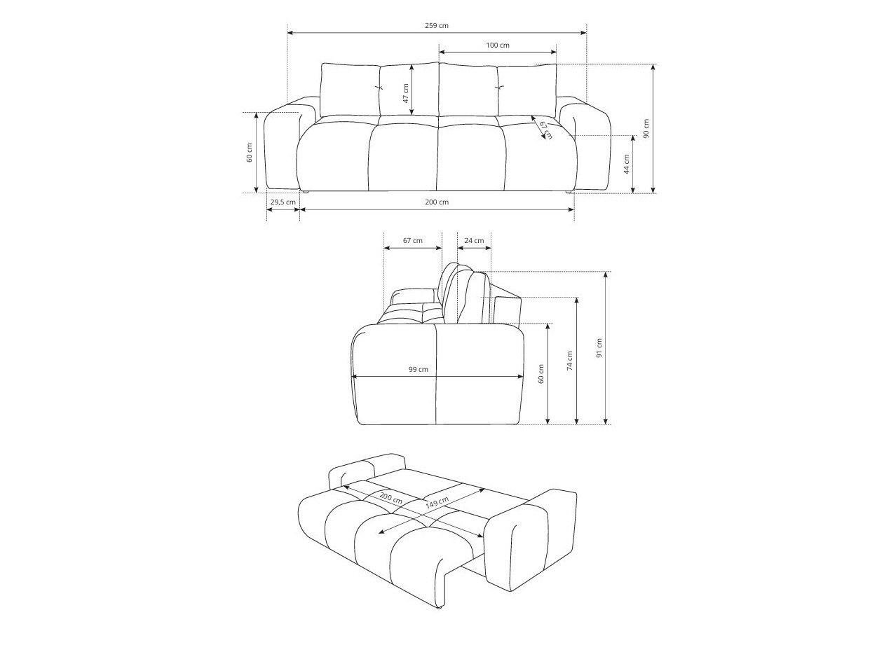 Slaapbank Kingston 154 (Flow 16)