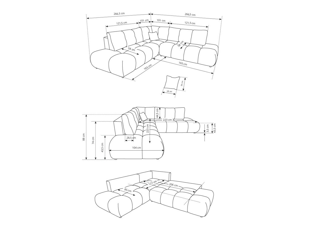 Hoekbank Kingston 197 (Flow 01)