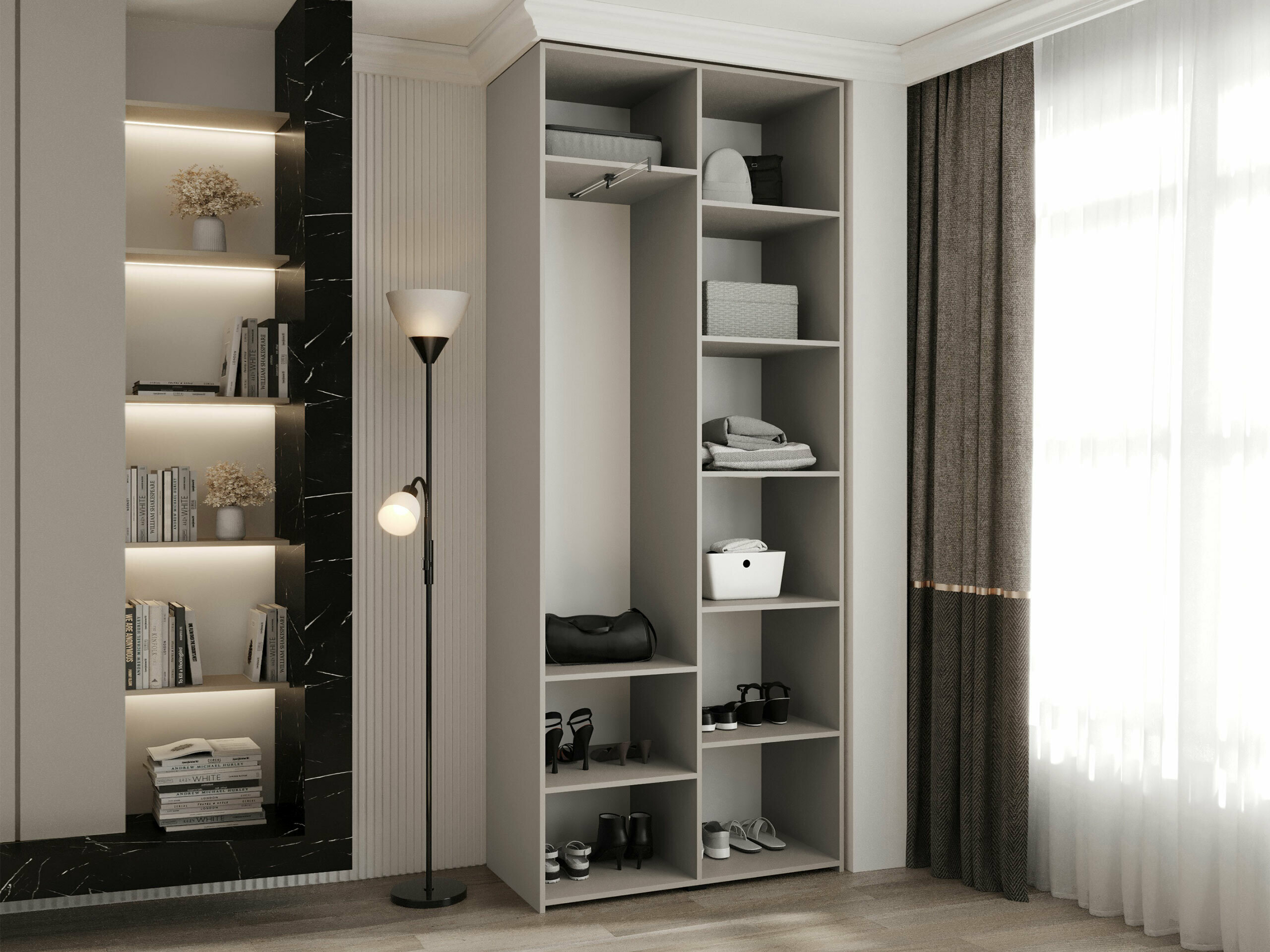 Kledingkast Hartford 572 (Wit)