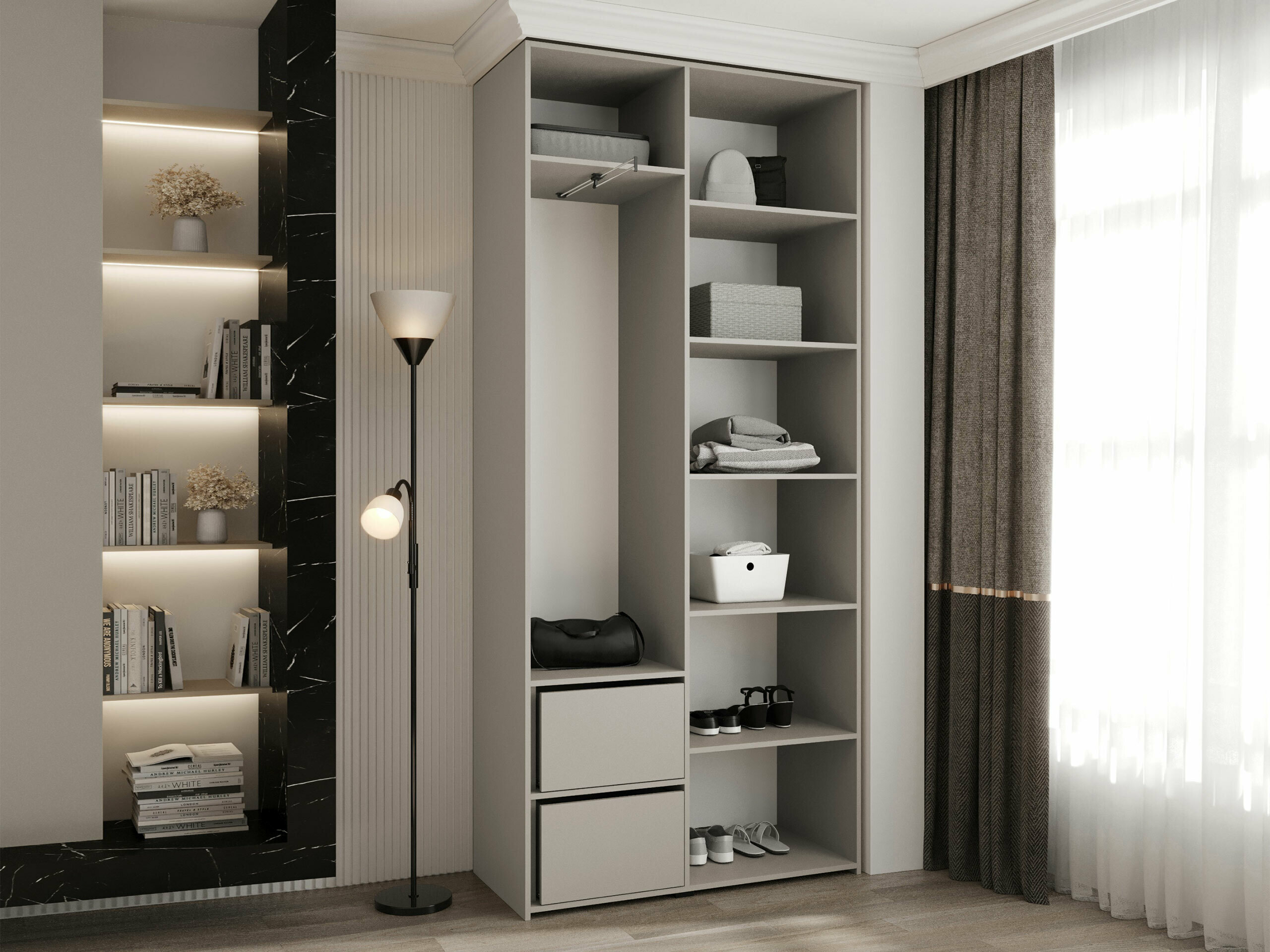 Kledingkast Hartford 572 (Wit)