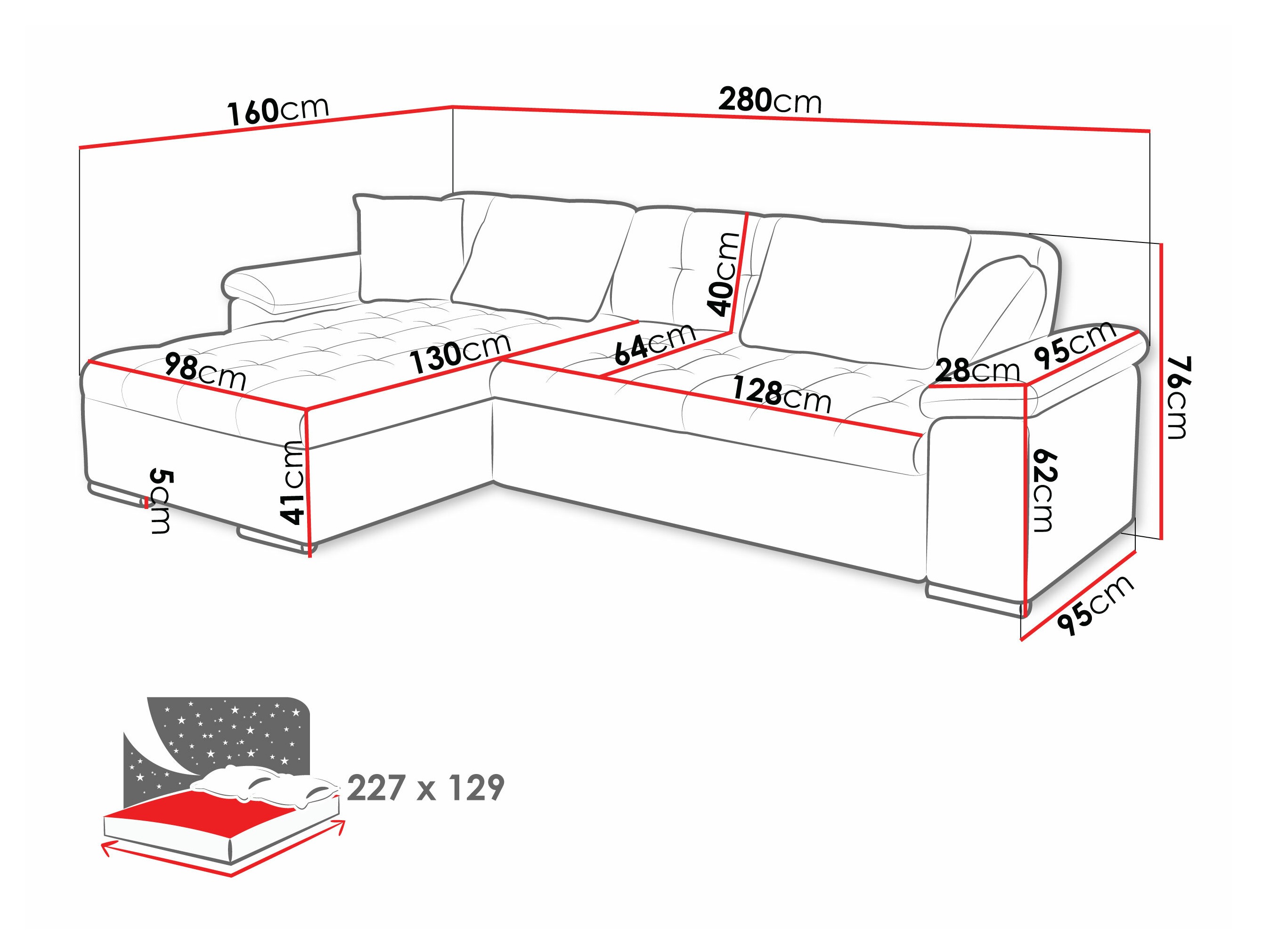 Hoekbank Comfivo Mica I (Lux 06 + Lux 05)