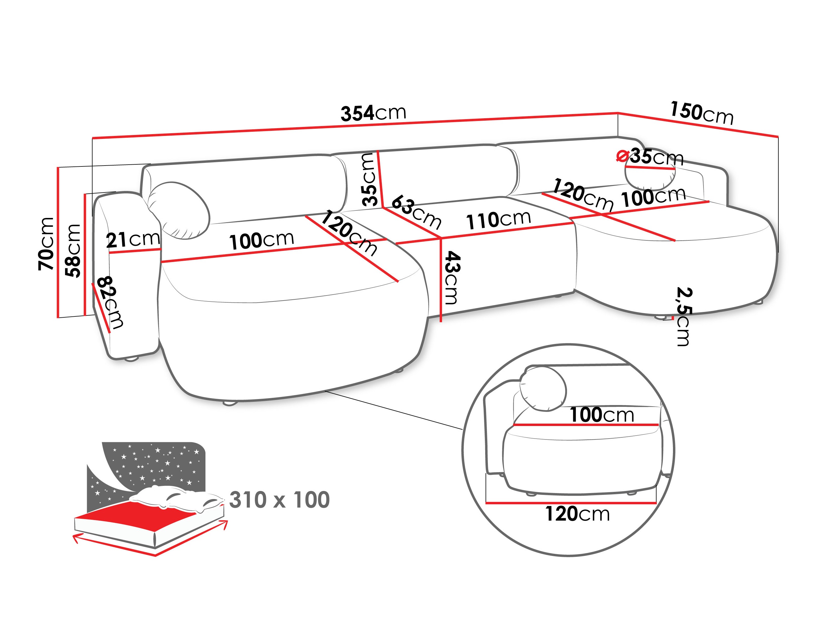 Hoekbank Comfivo Pullus I (Velo 623)