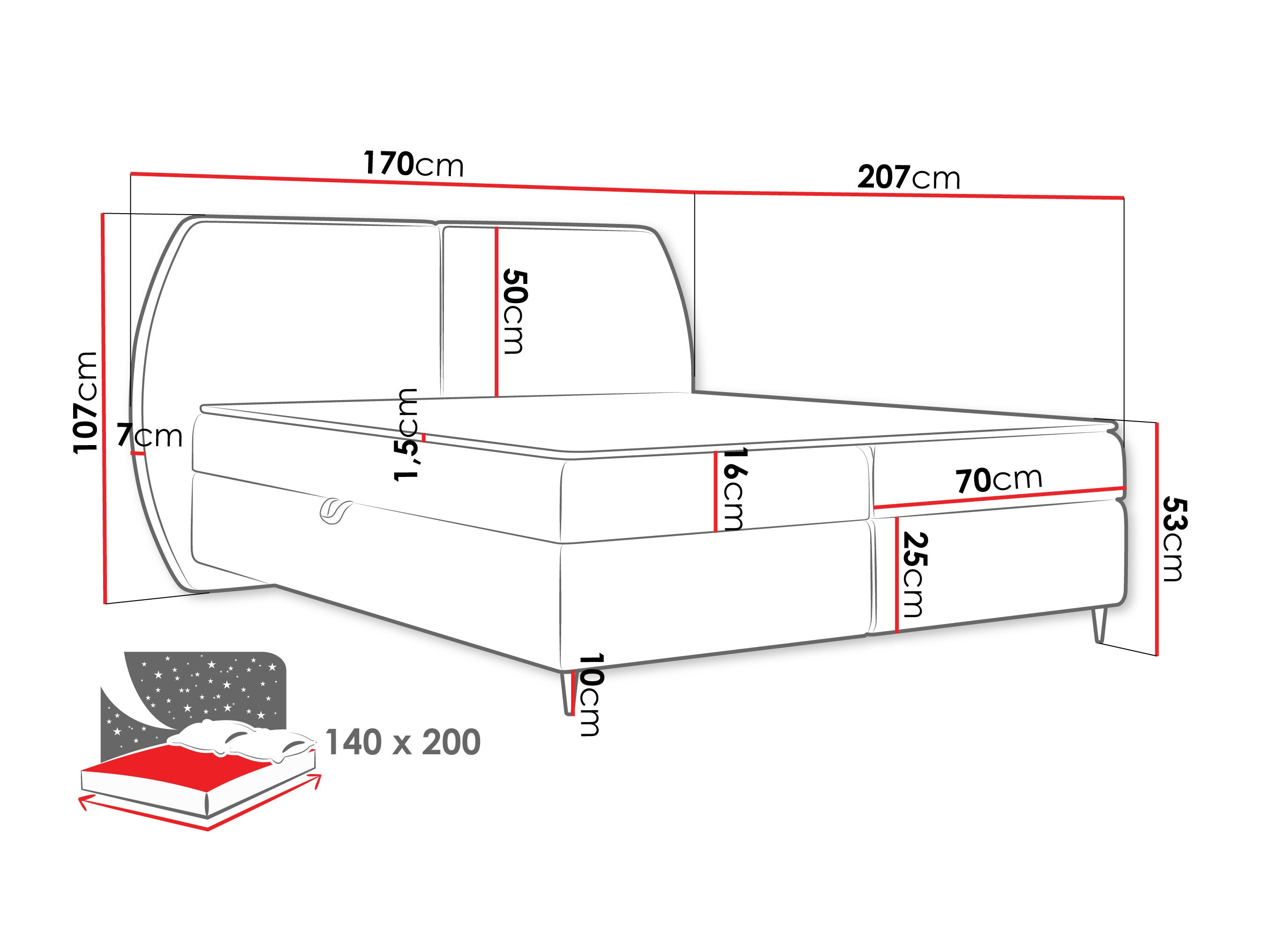 Boxspring Stonecrest 110 (Wave 01)