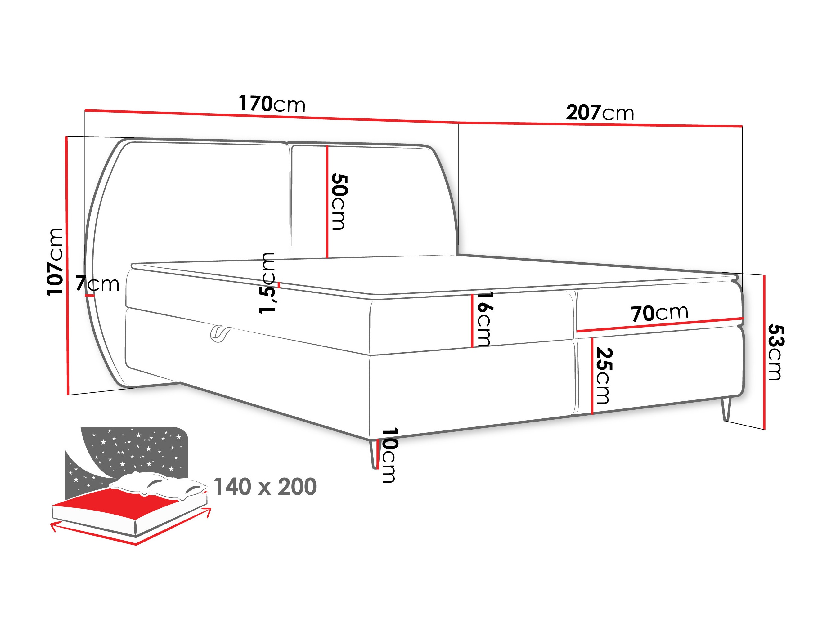 Boxspring Stonecrest 110 (Wave 02)