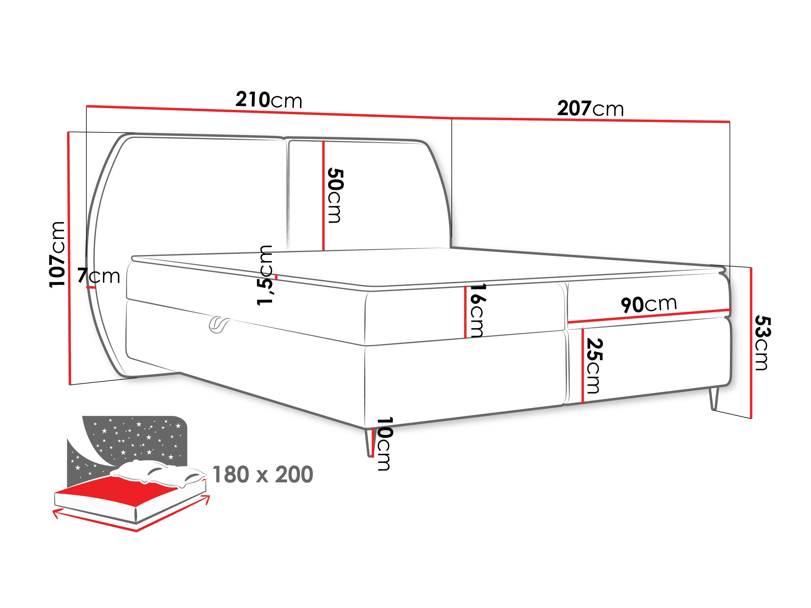 Boxspring Stonecrest 110 (Wave 02)