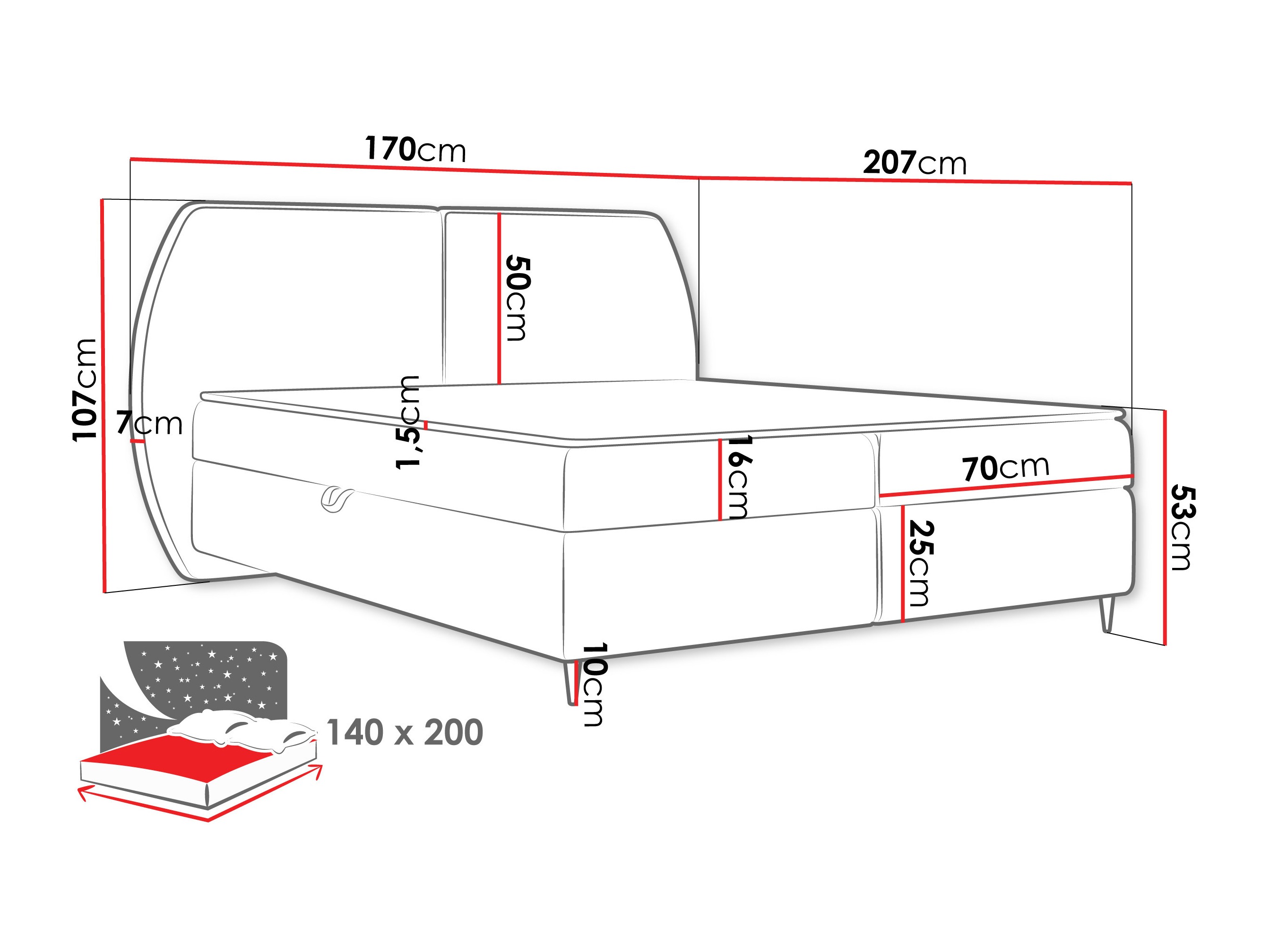 Boxspring Stonecrest 110 (Wave 04)
