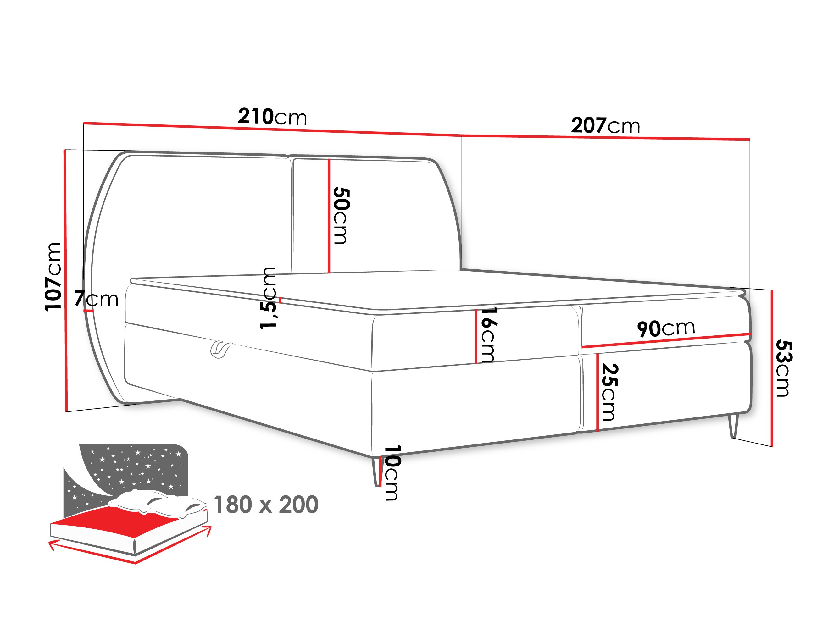 Boxspring Stonecrest 110 (Wave 04)