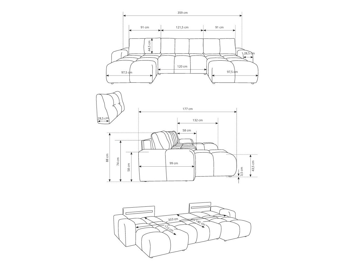 Hoekbank Kingston 198 (Curio 02)