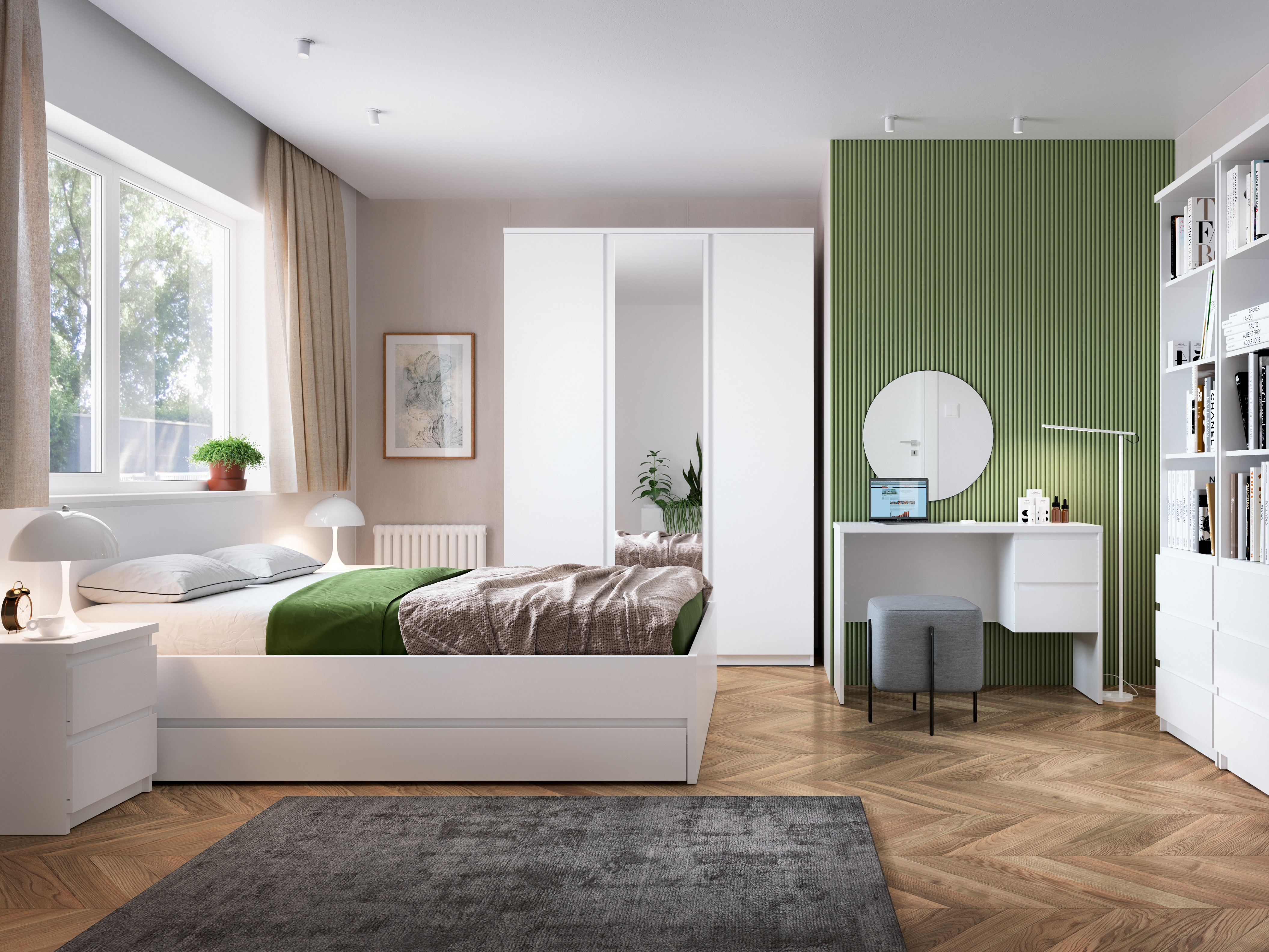 Bed Merfere 131 (Wit)