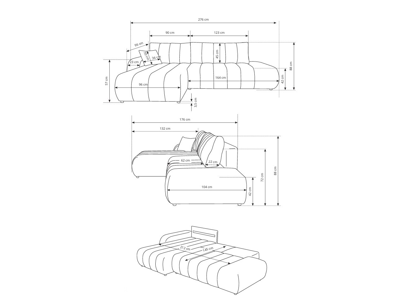 Hoekbank Kingston 152 (Lambi 04)
