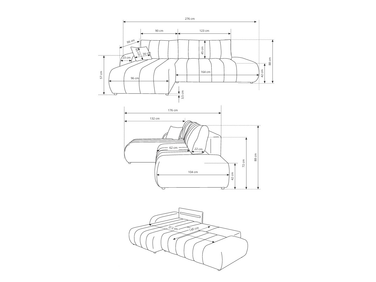 Hoekbank Kingston 152 (Lambi 04)
