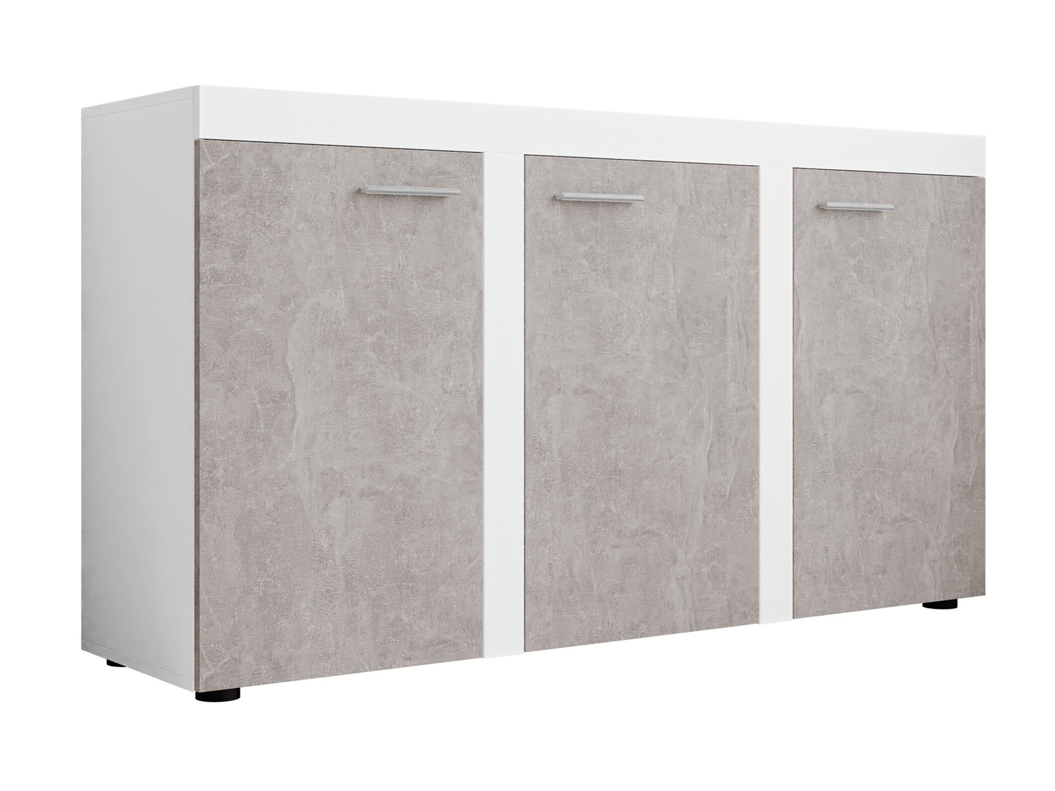 Dressoir Tucson 121 (Wit + Beton)