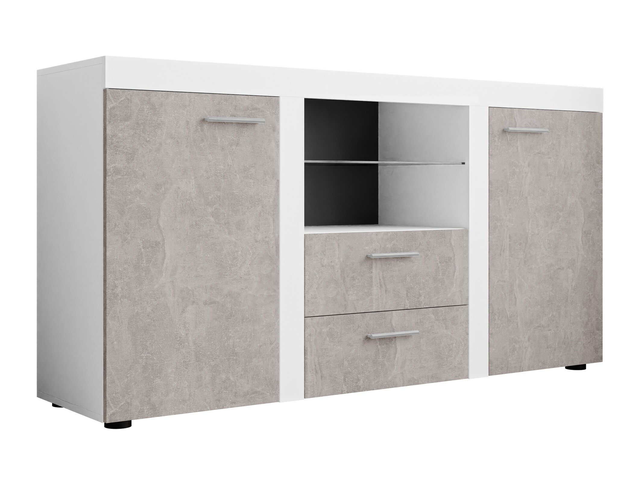 Ladekast Univio (Wit + Beton)
