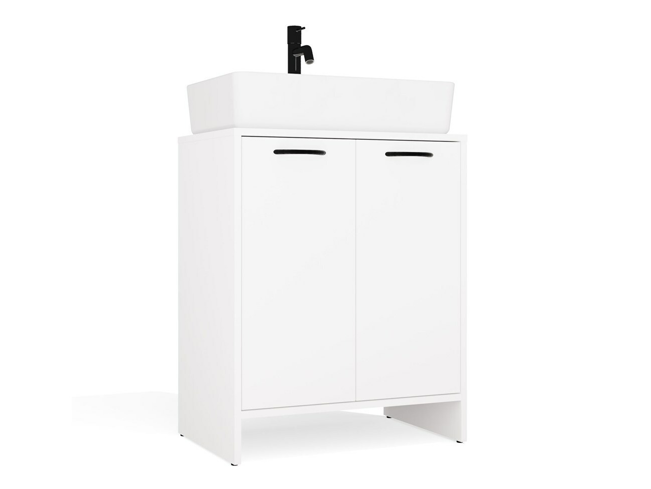 Staand badkamermeubel voor een wastafel Servou 113 (Wit)