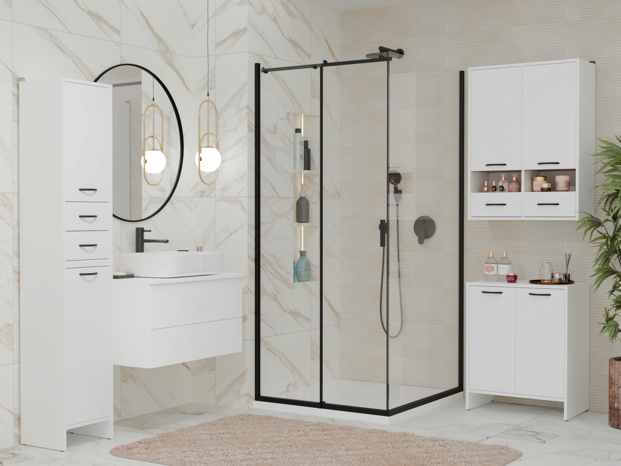 Wand badkamermeubel Servou 115 (Wit)