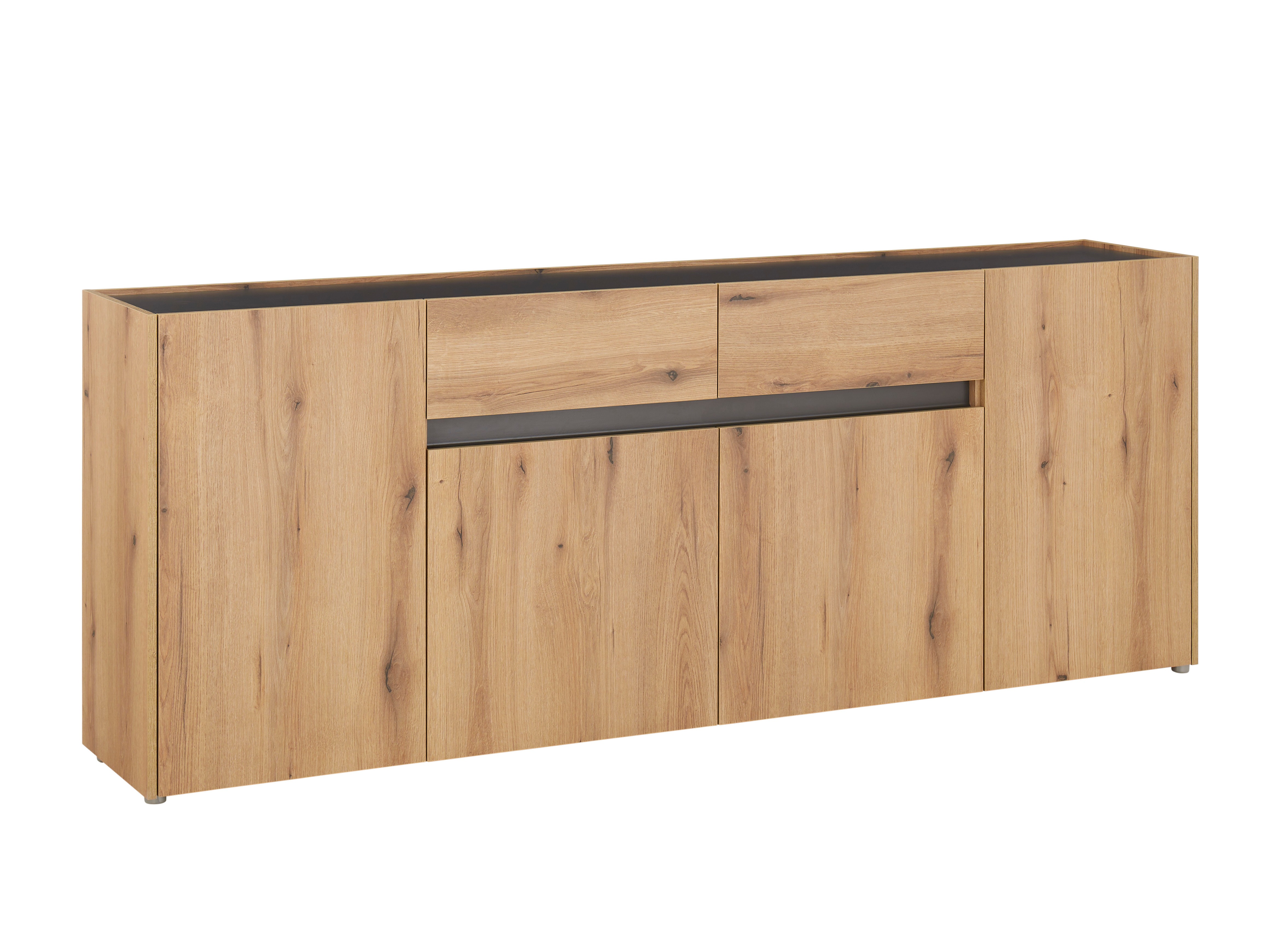 Ladekast Elbsori 118 (Eiken + Antraciet)