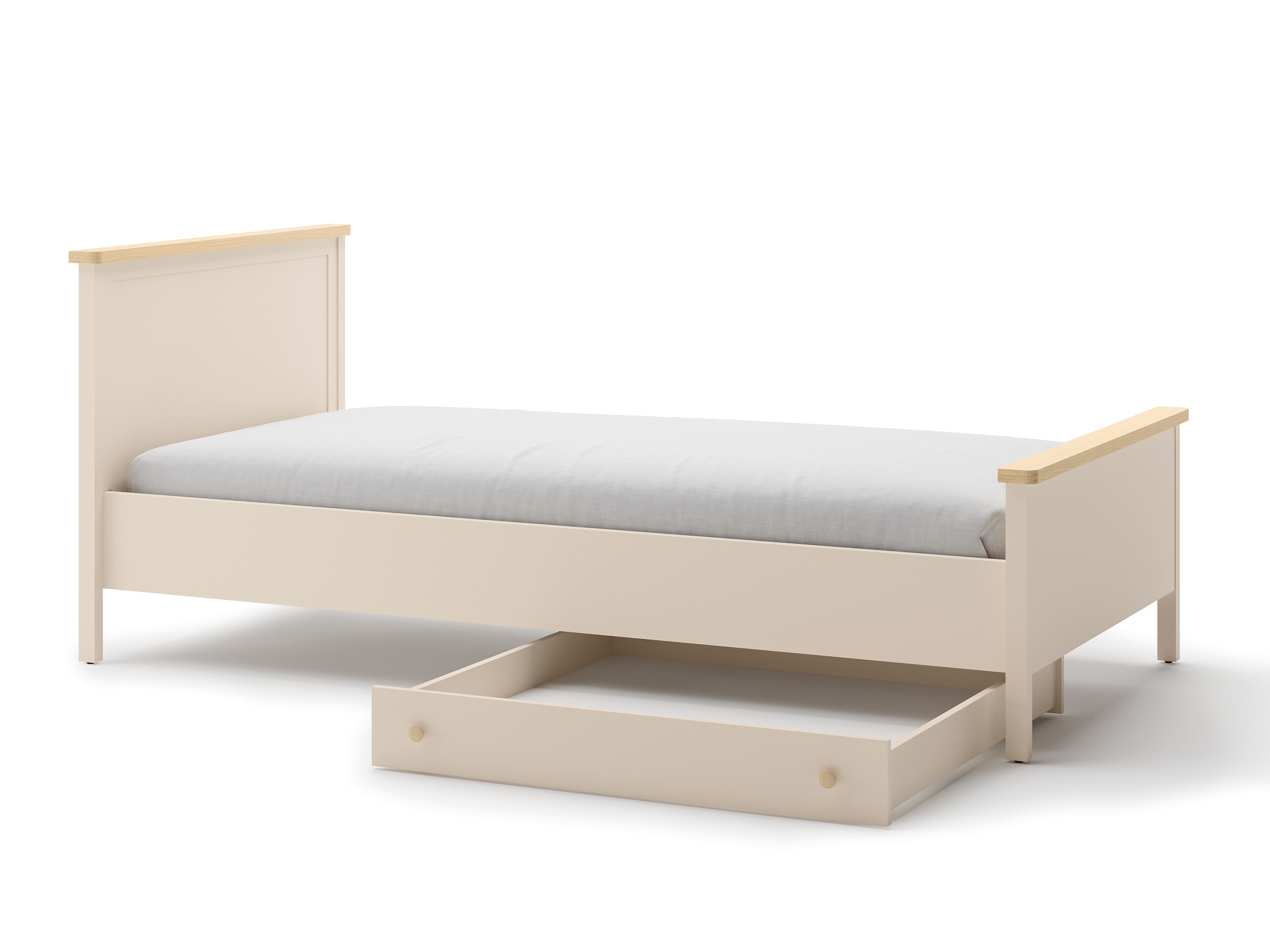 Bed Romelbo 148 (Beige + Eiken)