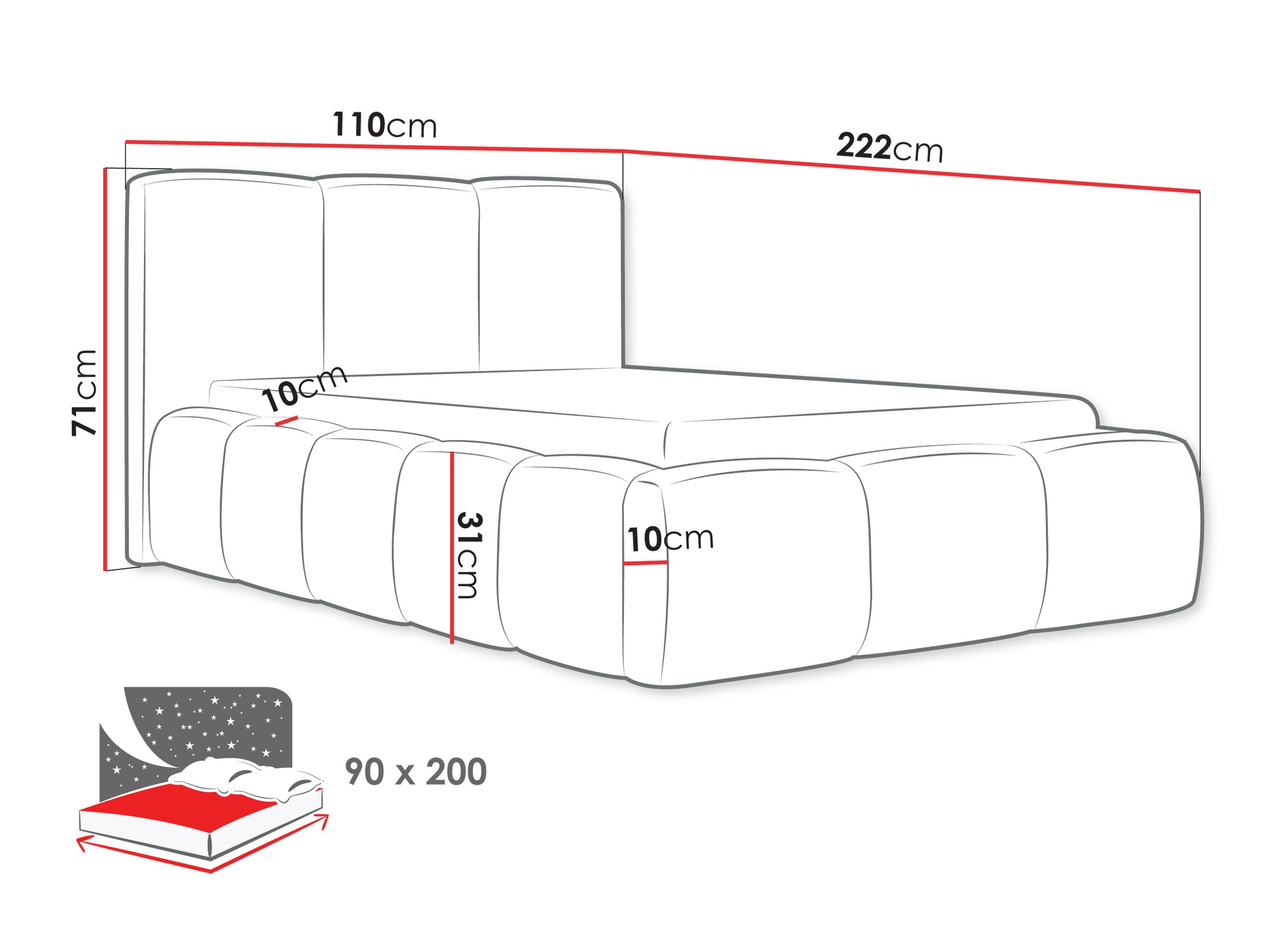 Bed TrendyNest 118 (Abriamo 08)