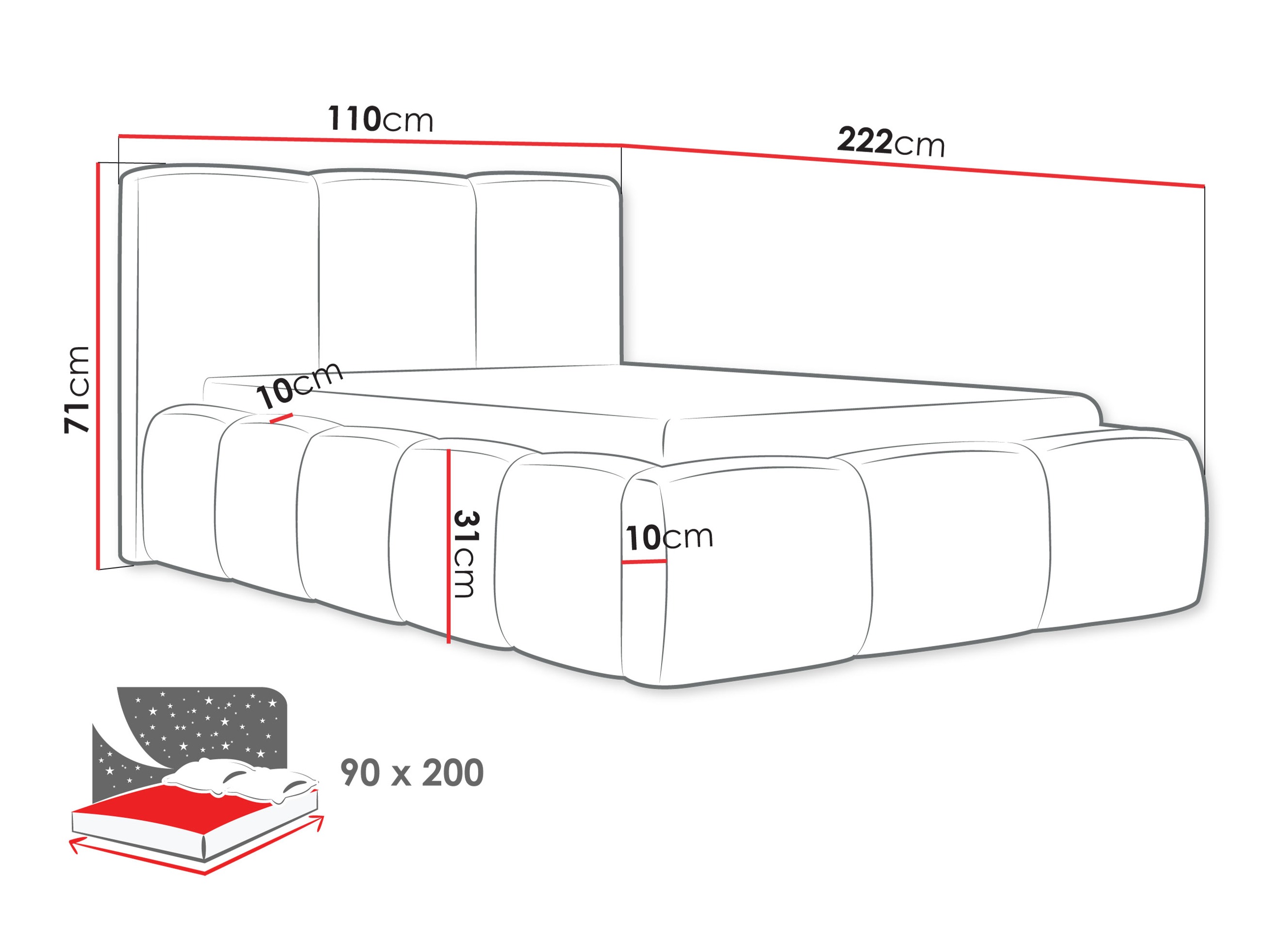 Bed TrendyNest 118 (Abriamo 11)