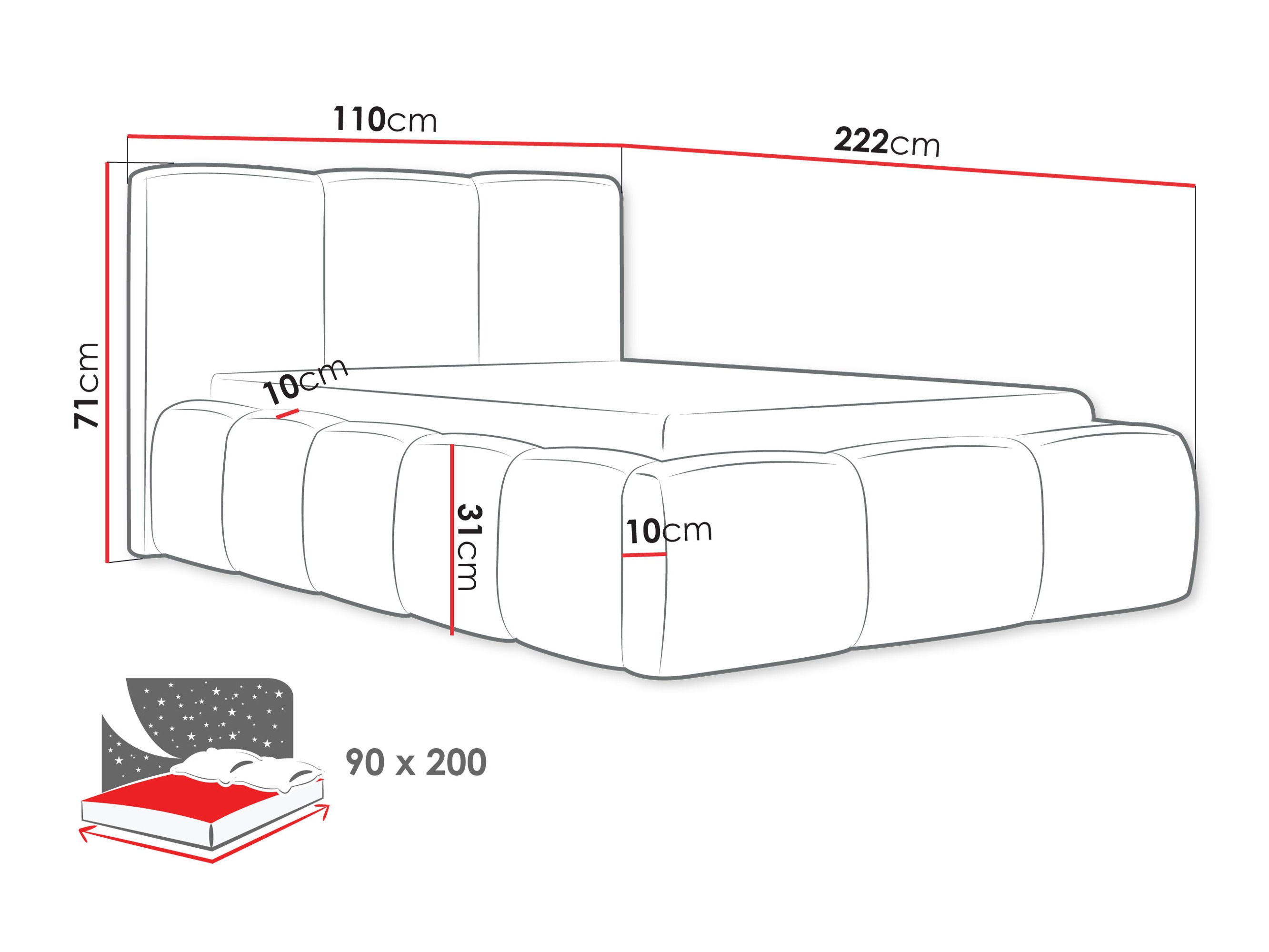 Bed TrendyNest 118 (Kronos 29)