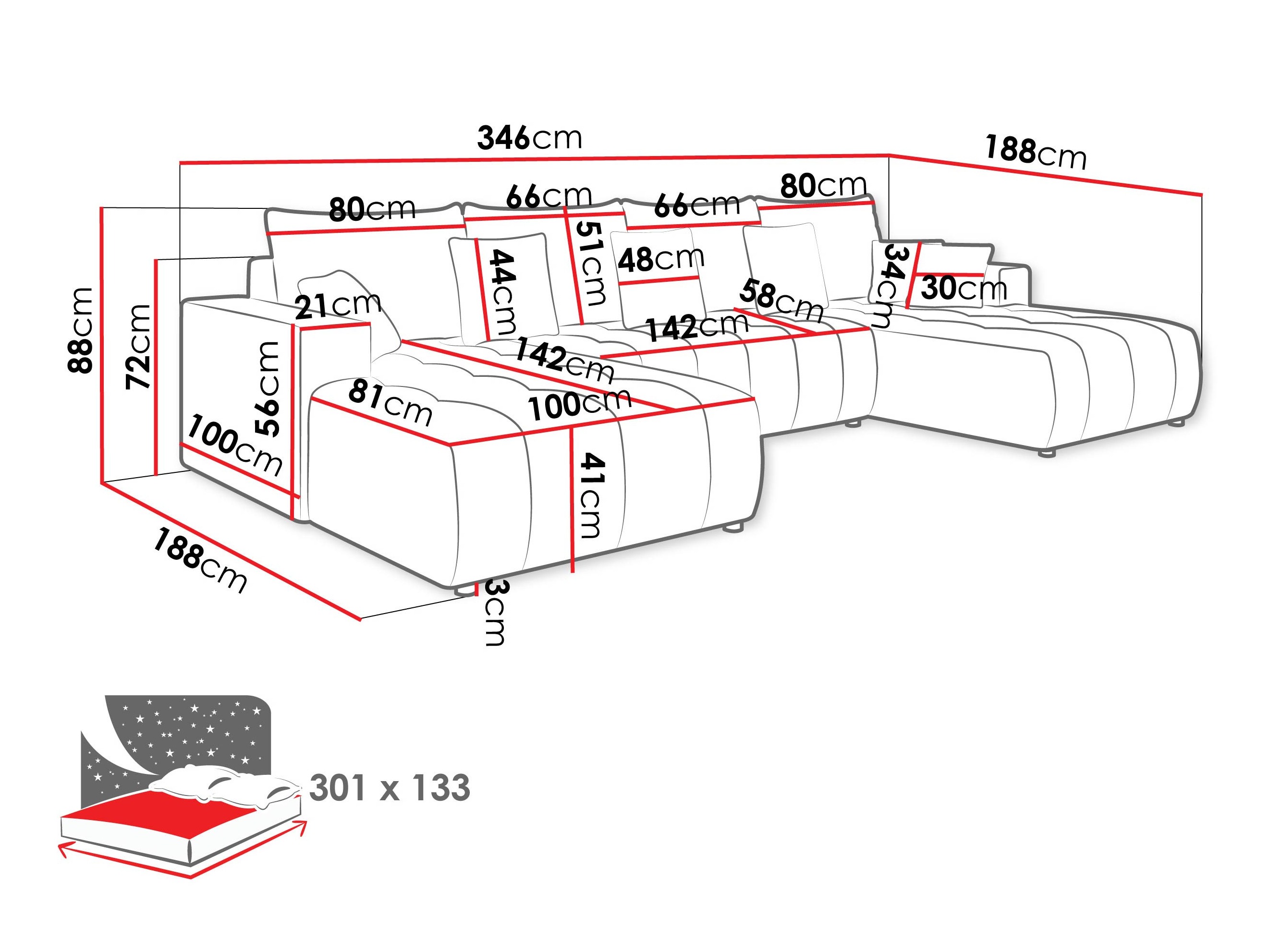 Hoekbank Bountiful 105 (Velo 621)