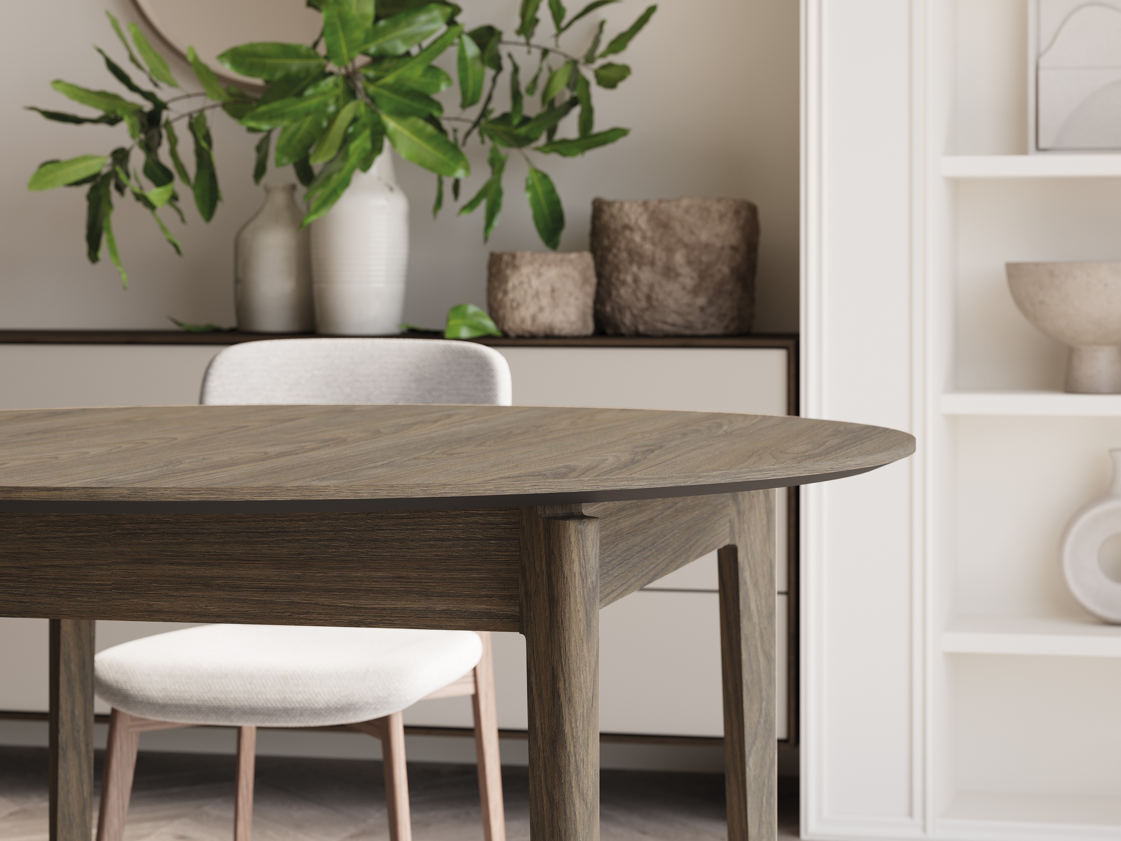 Tafel Fresno 180 (Donkere eik)