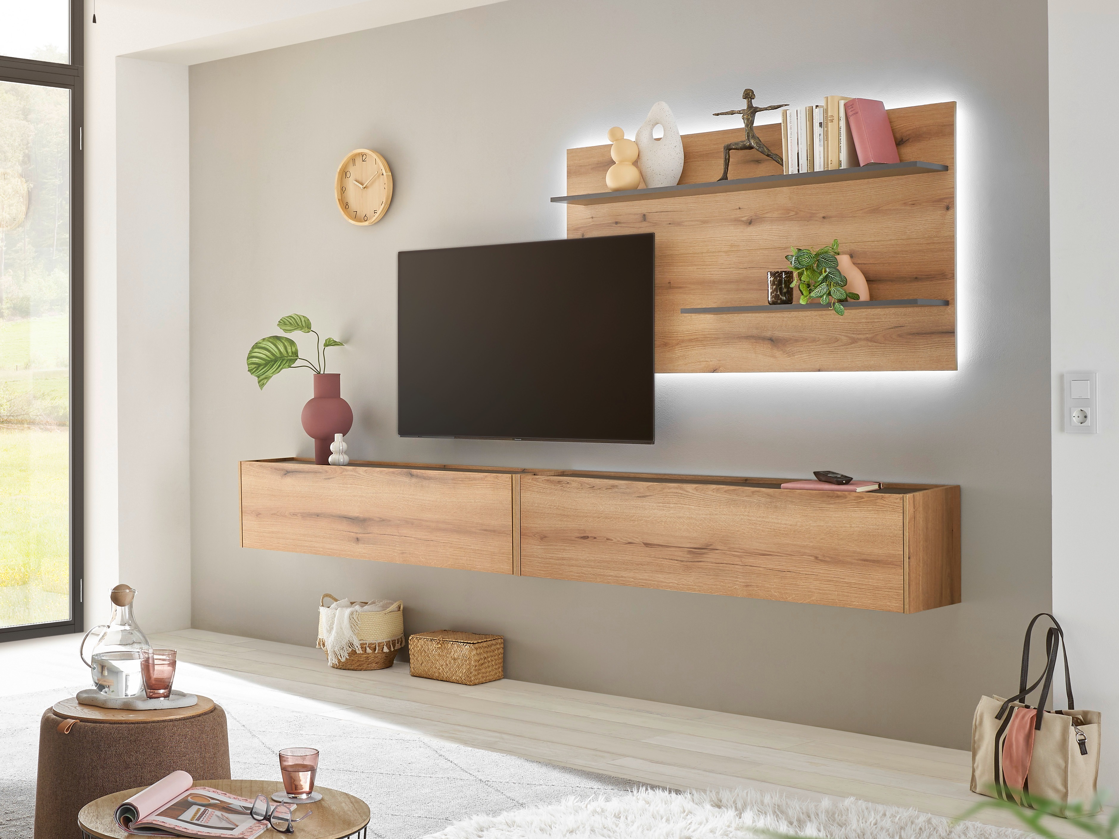 Woonkamerset Elbsori 120 (Eiken + Kasjmier)