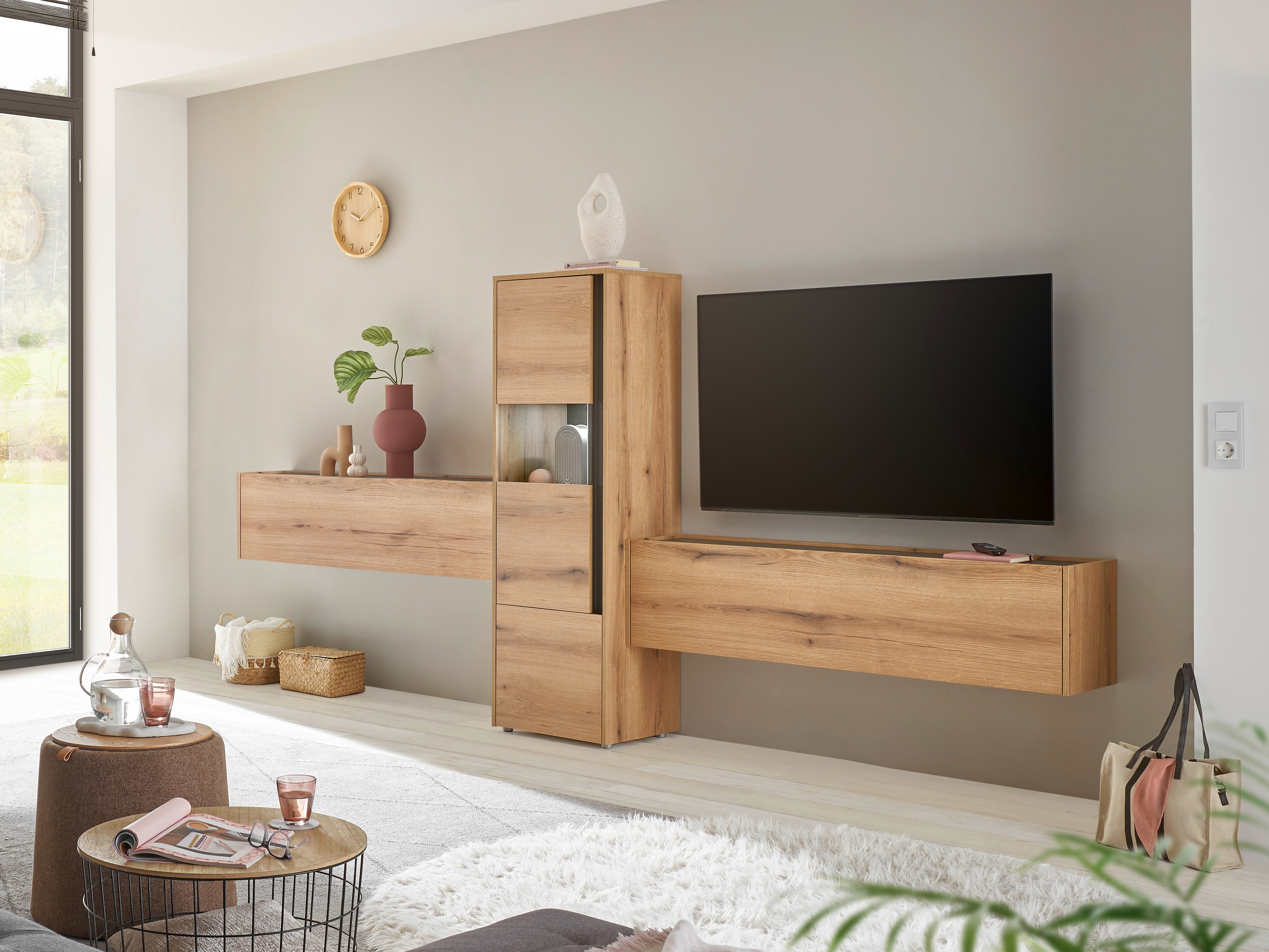 Woonkamerset Elbsori 122 (Eiken + Antraciet)