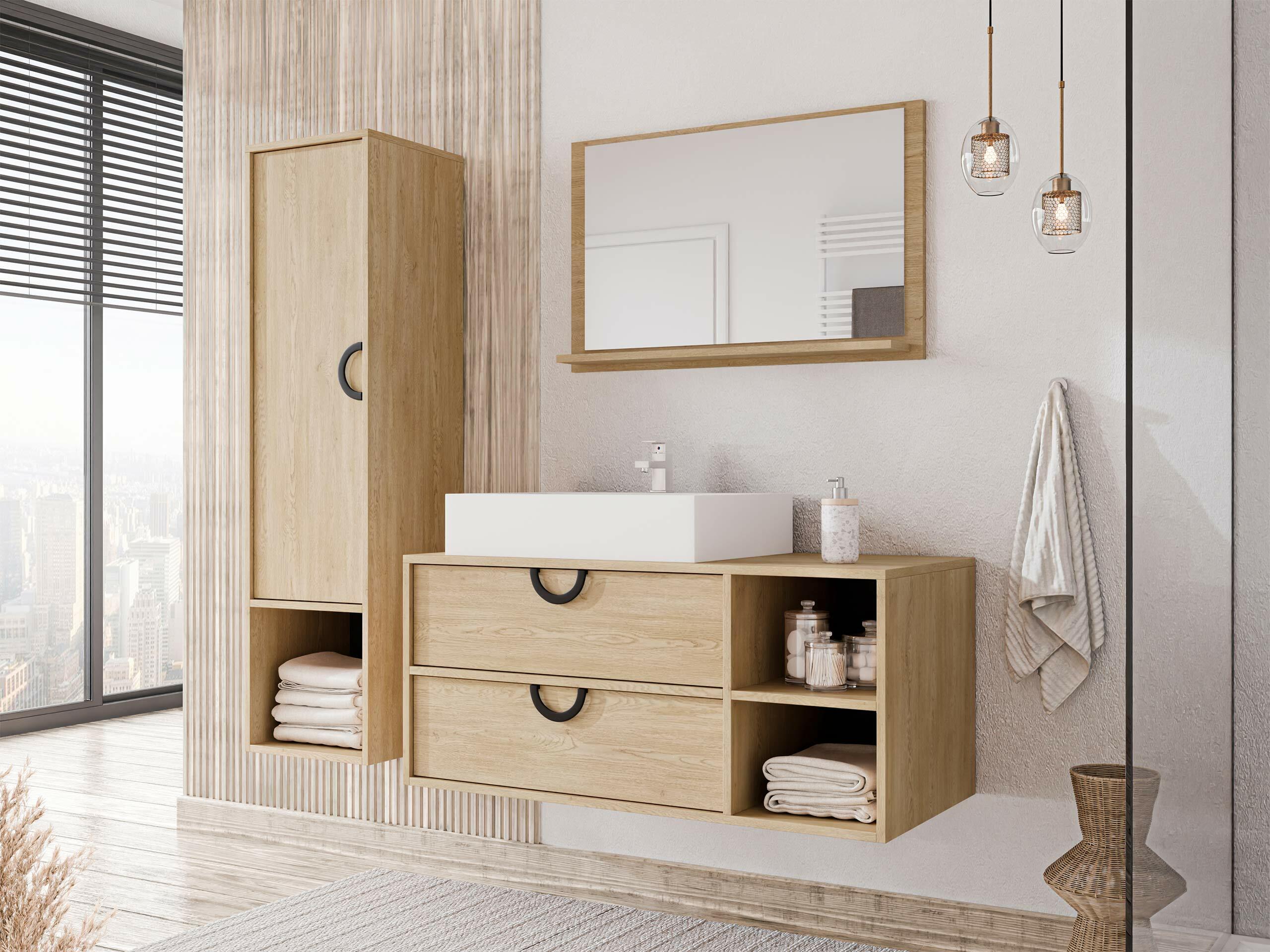 Badkamer spiegel Providence 195 (Eiken)