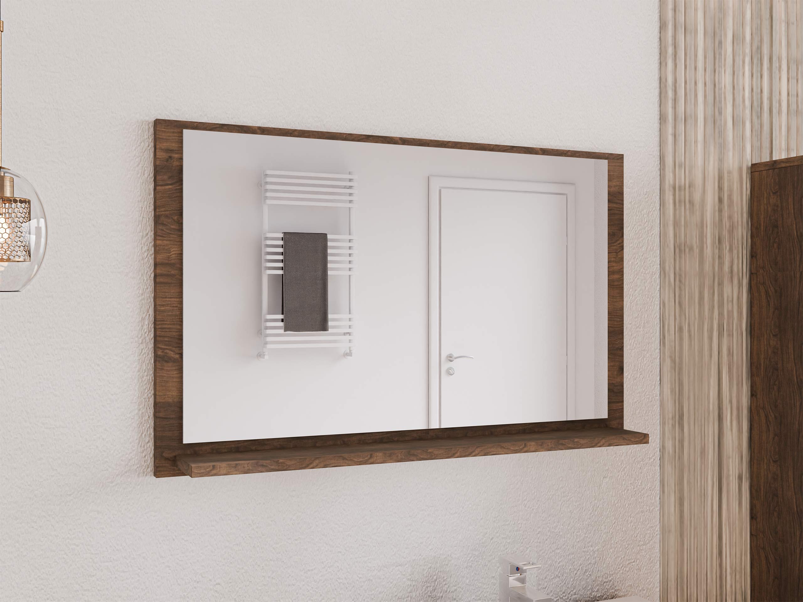 Badkamer spiegel Providence 195 (Notenhout)