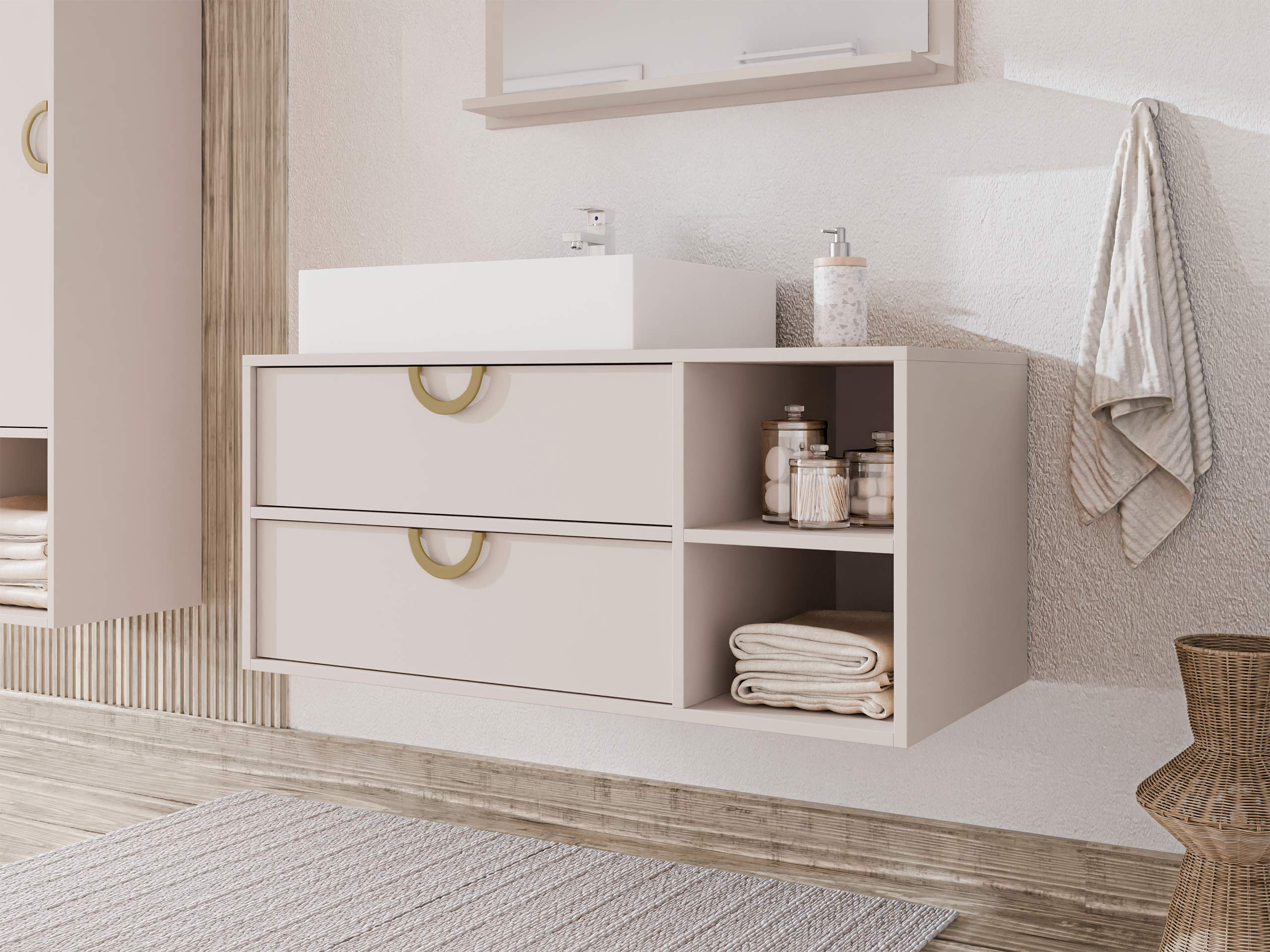 Hangend badkamermeubel voor wastafel Providence 193 (Kasjmier)