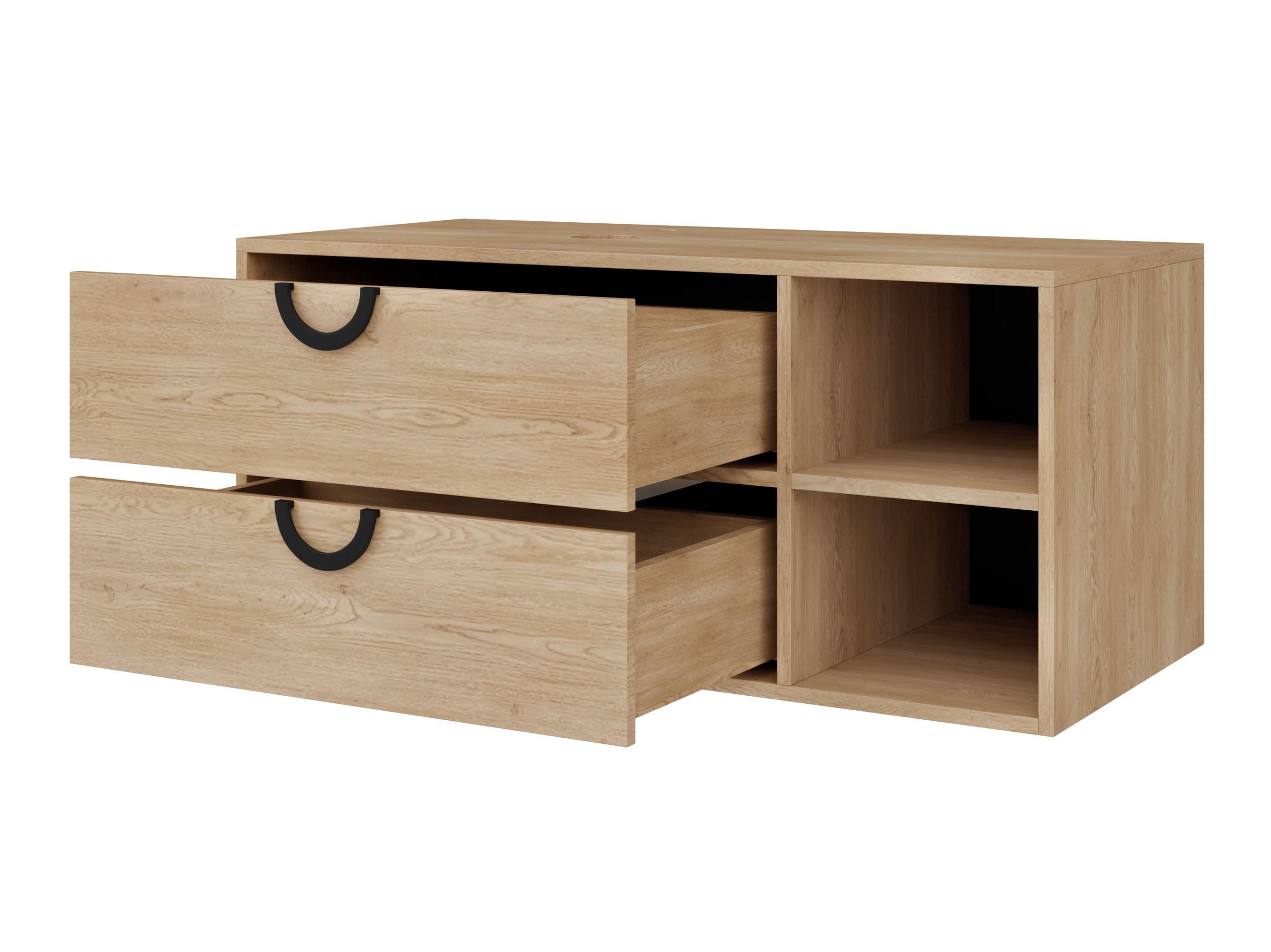 Hangend badkamermeubel voor wastafel Sodalis (Notenhout)