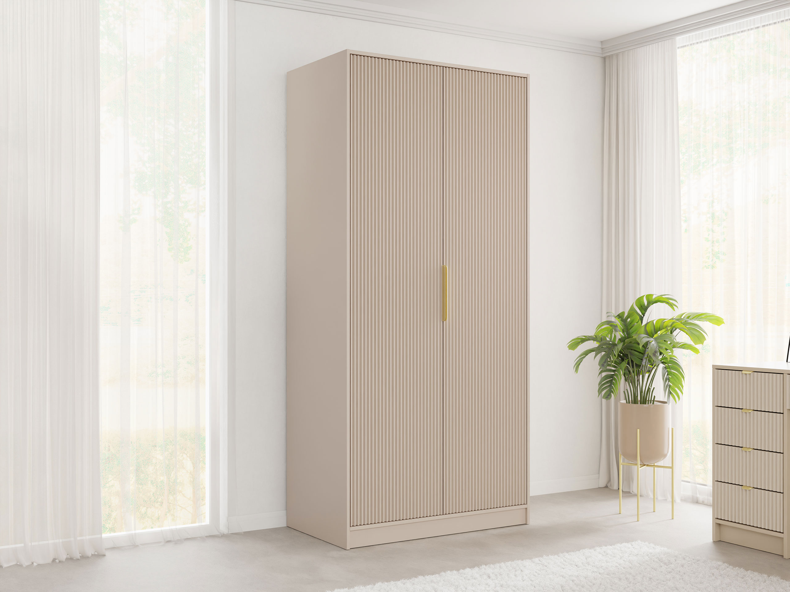 Kledingkast Comfivo Papilio II (Beige)