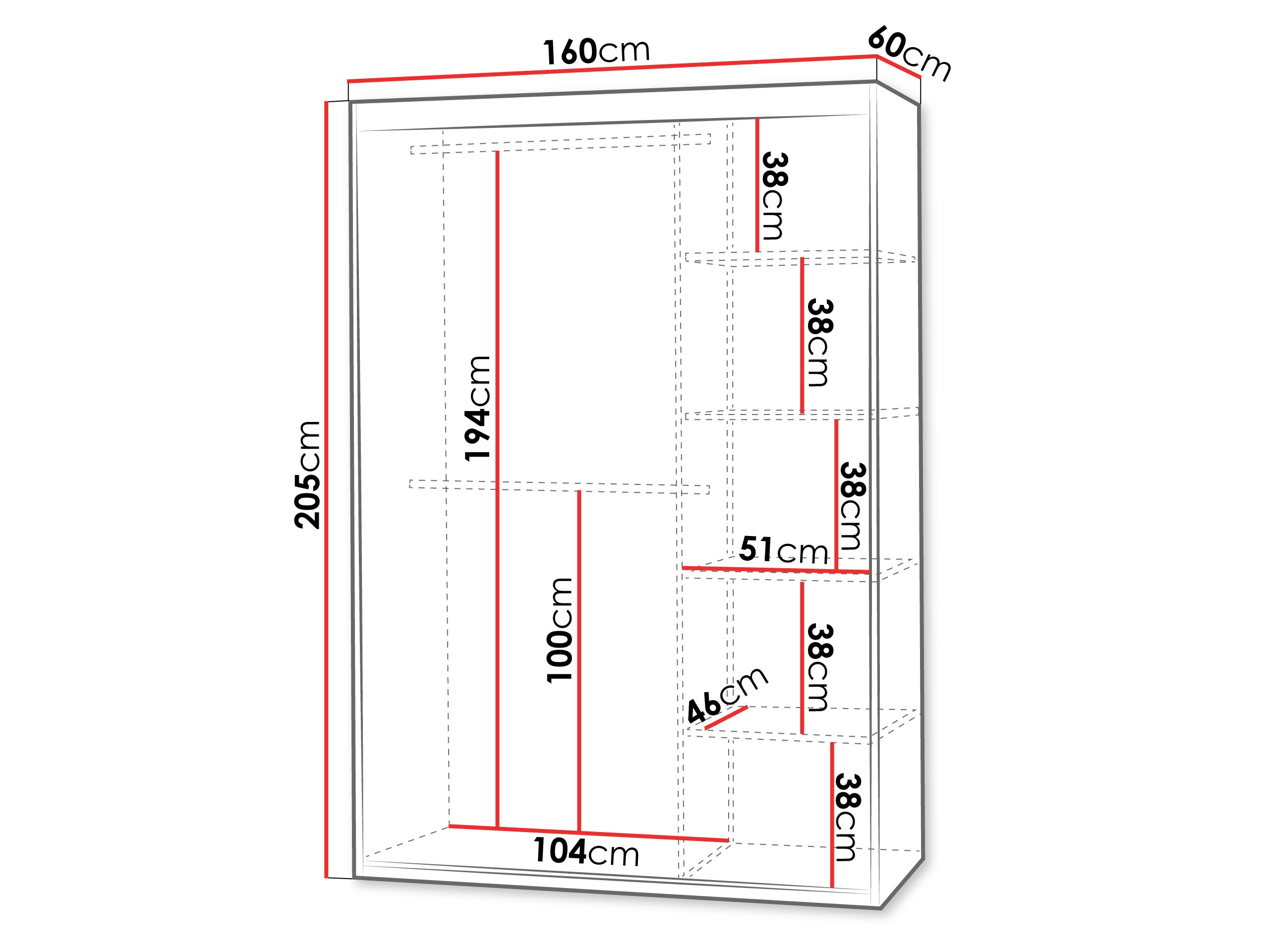 Kledingkast Cosmes (Kasjmier)