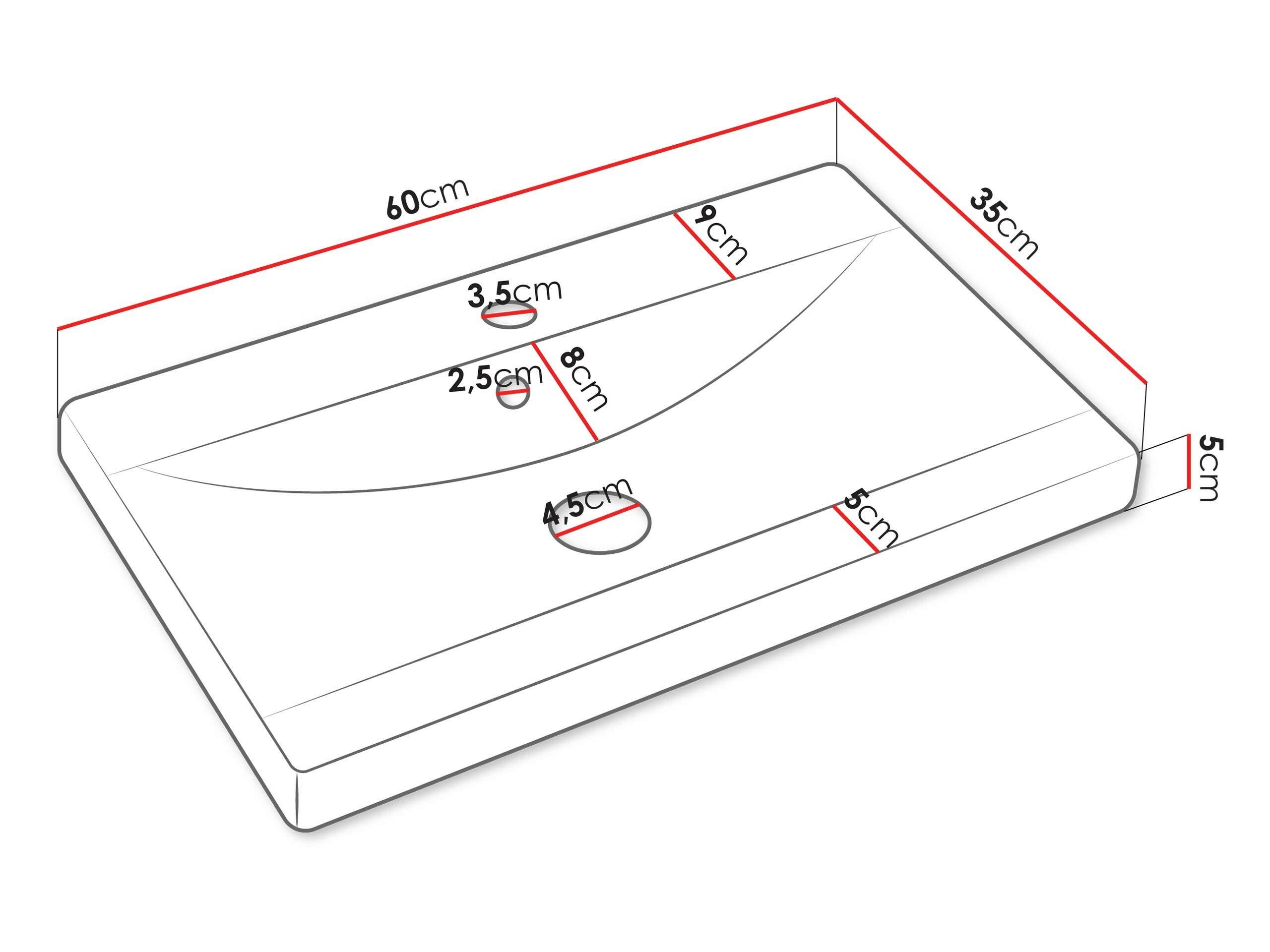 Badkamerset Sarasota 108 (Matera grijs + Kastanje)