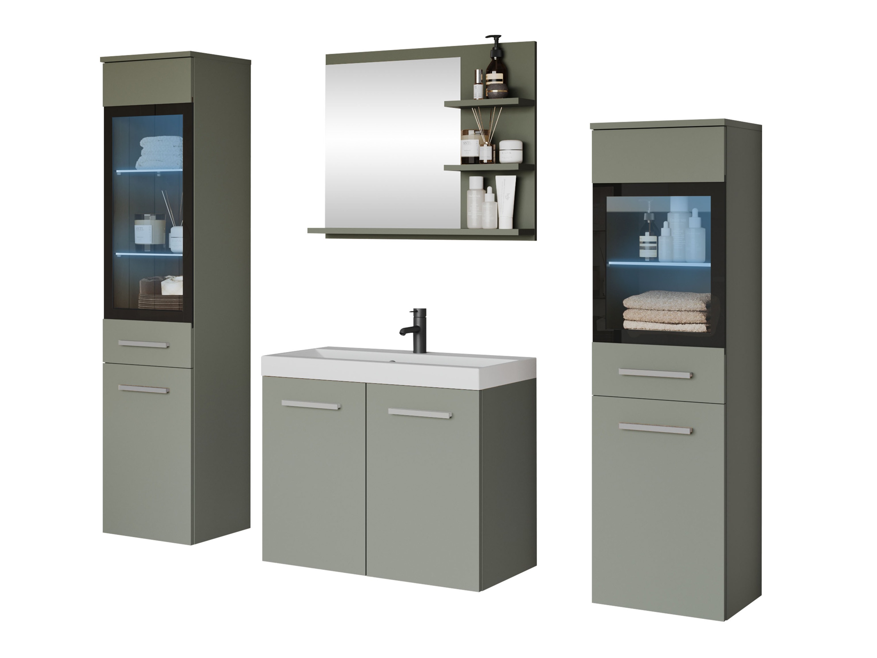 Badkamerset Scientia IV (Stoffig groen)