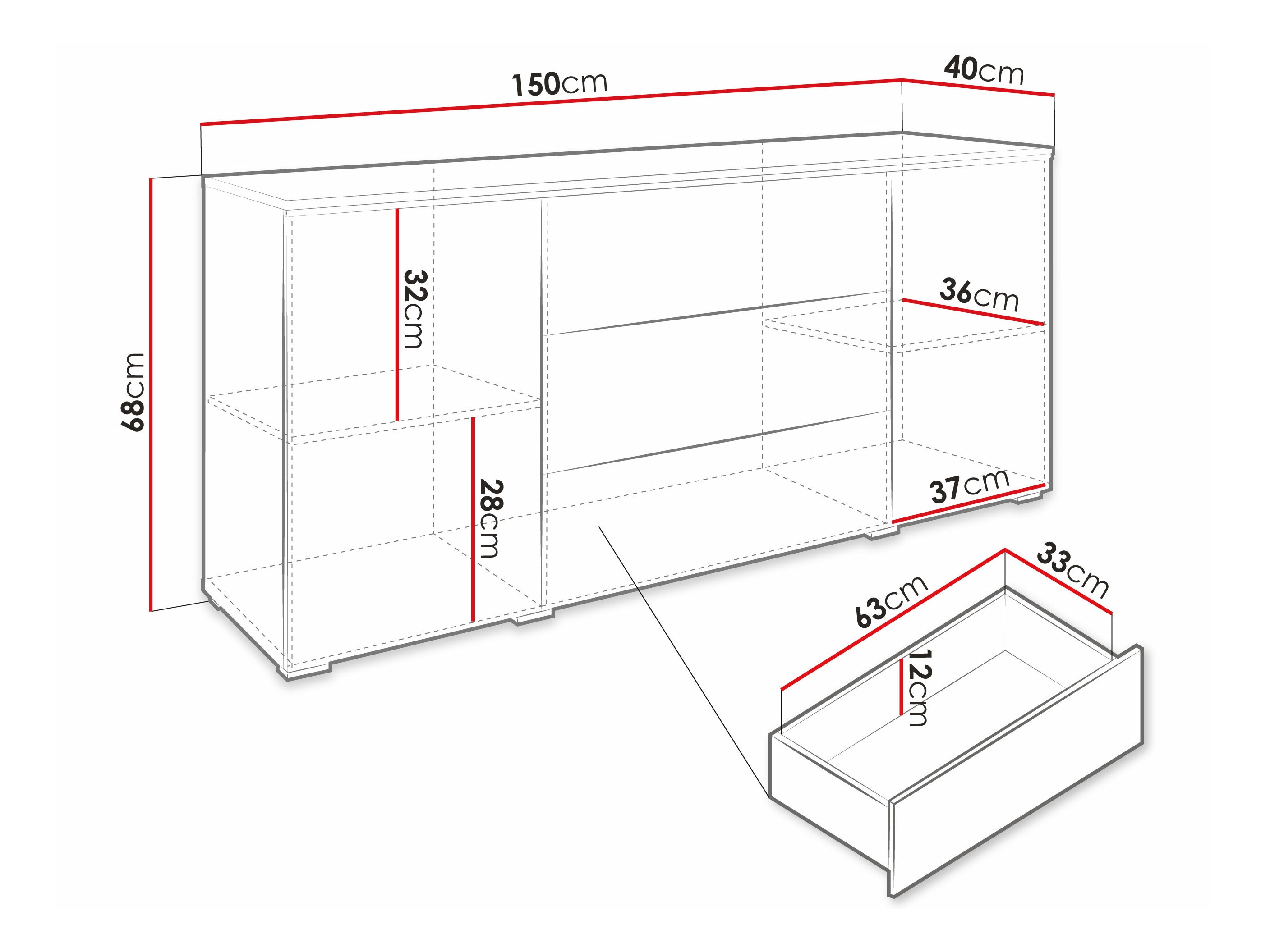 Ladekast Sarasota 142 (Artisan eiken)