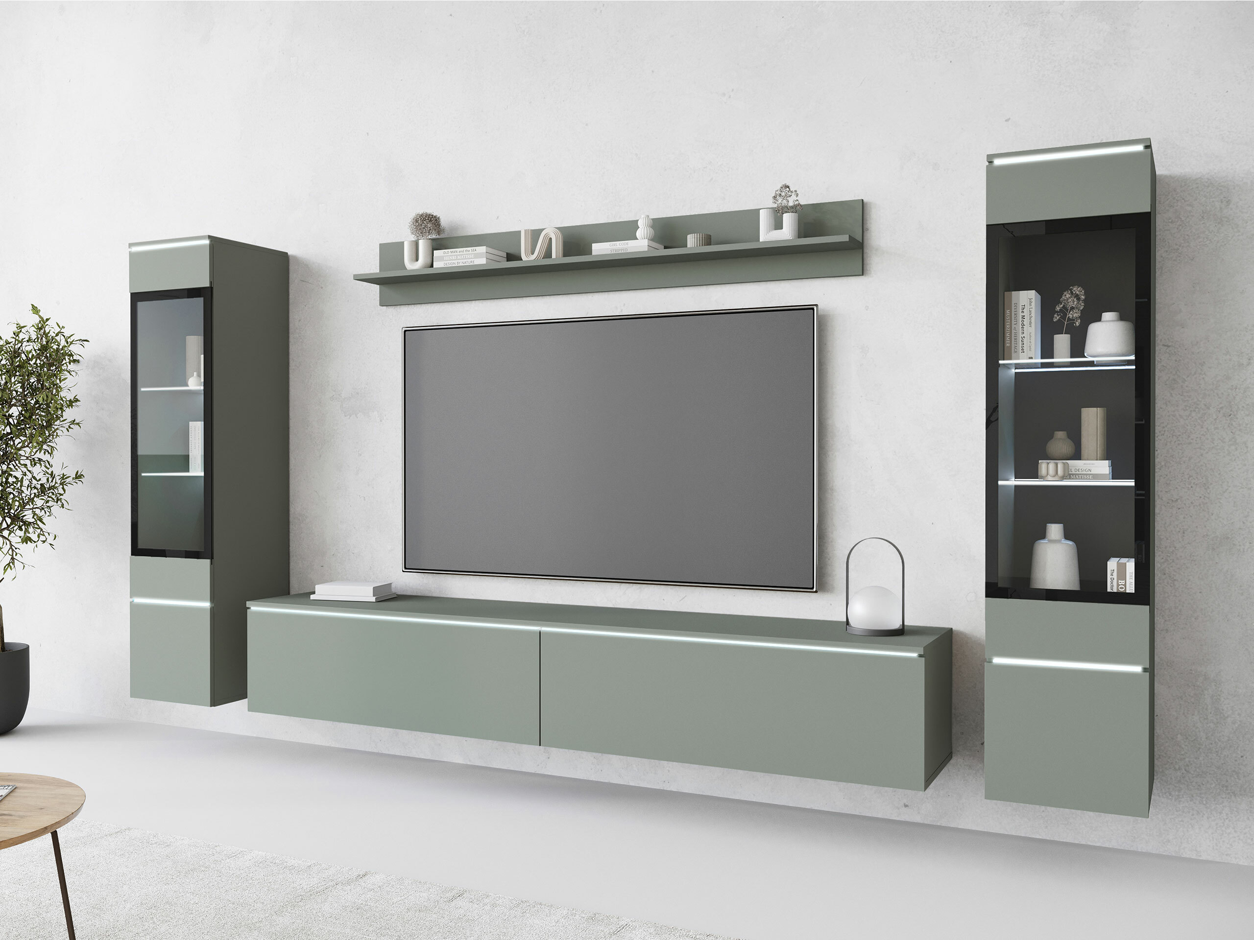 Woonkamerset Sarasota 126 (Stoffig groen)