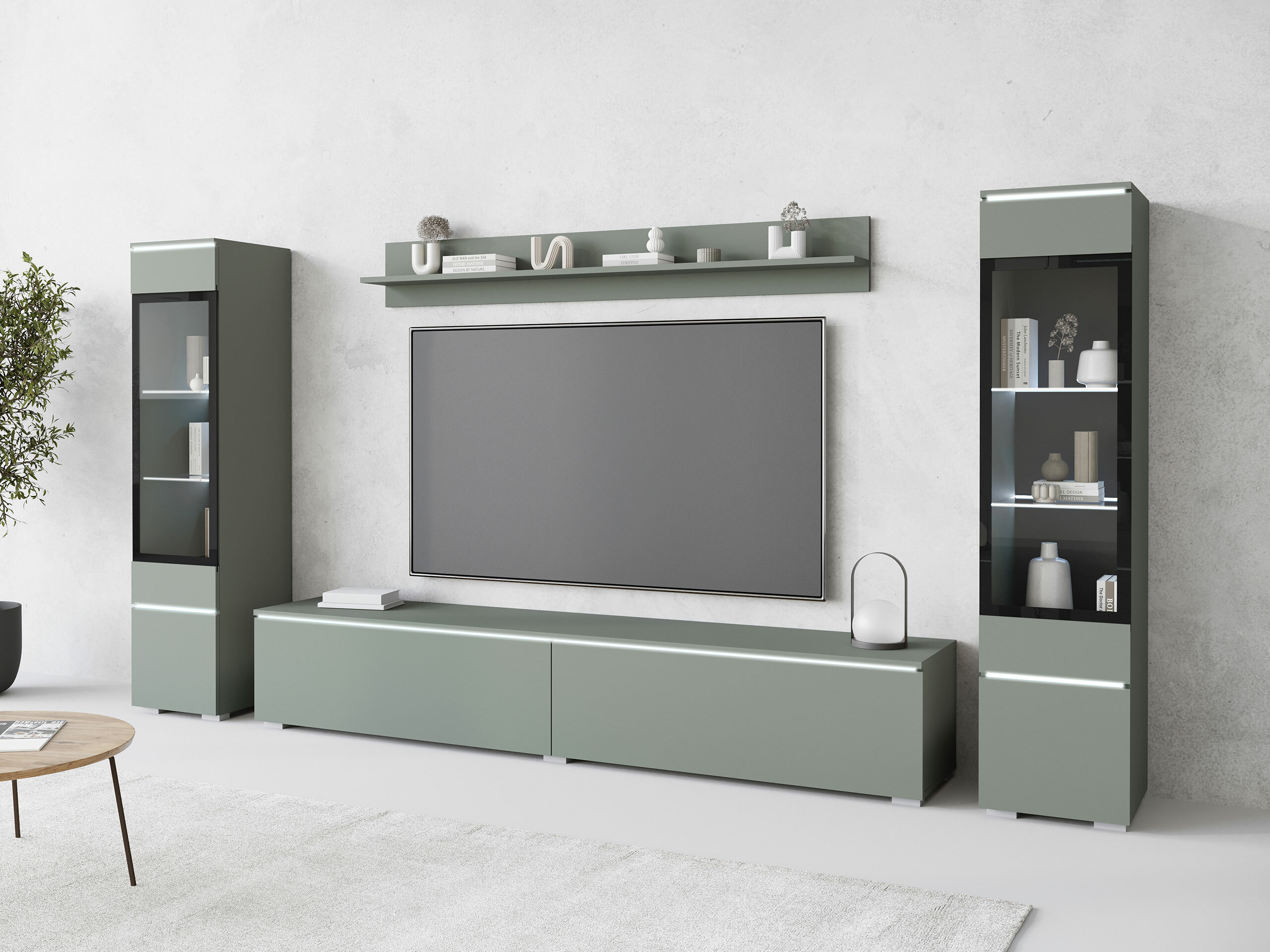 Woonkamerset Sarasota 126 (Stoffig groen)