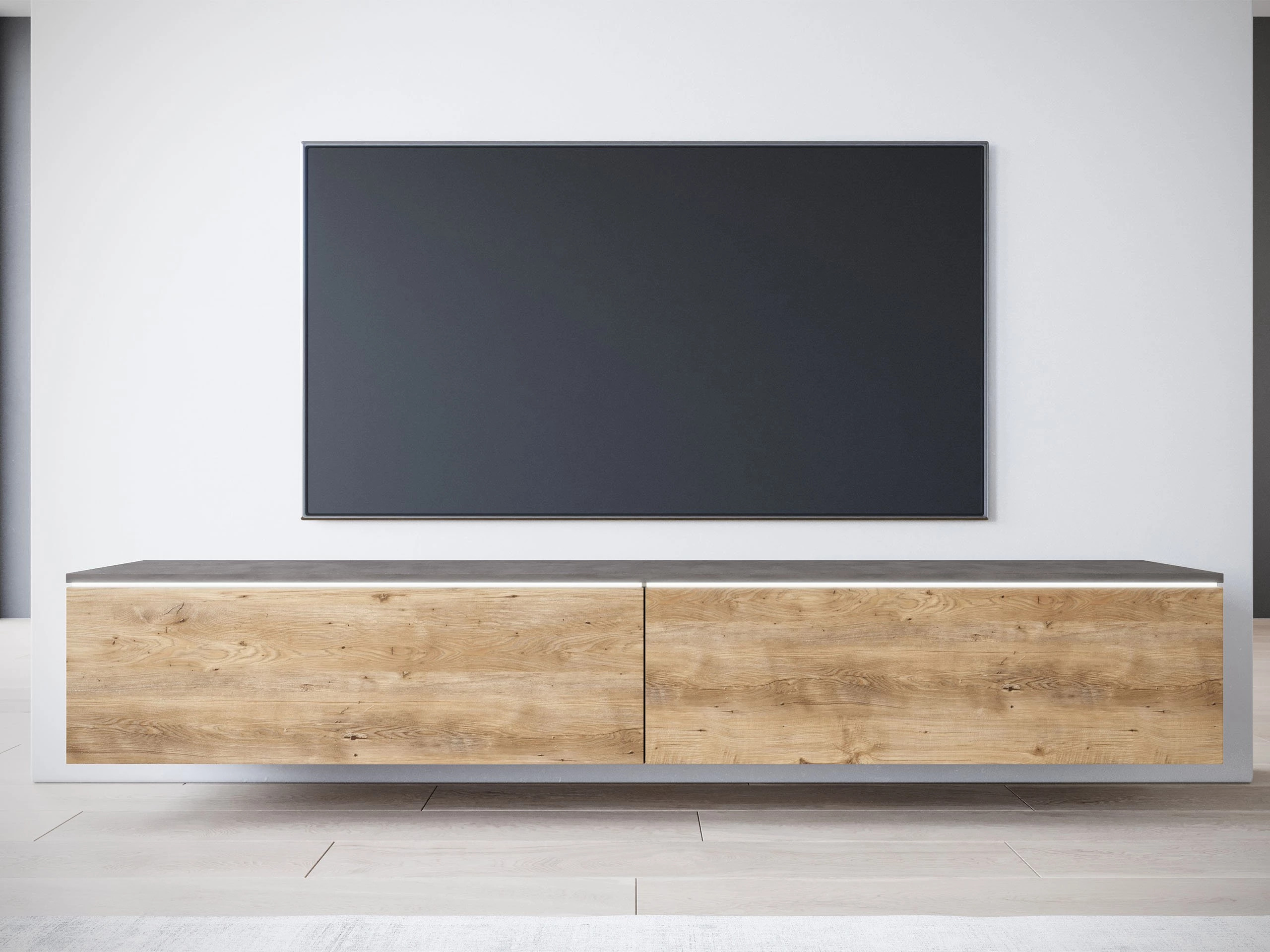 TV-meubel Sarasota 121 (Matera grijs + Kastanje)