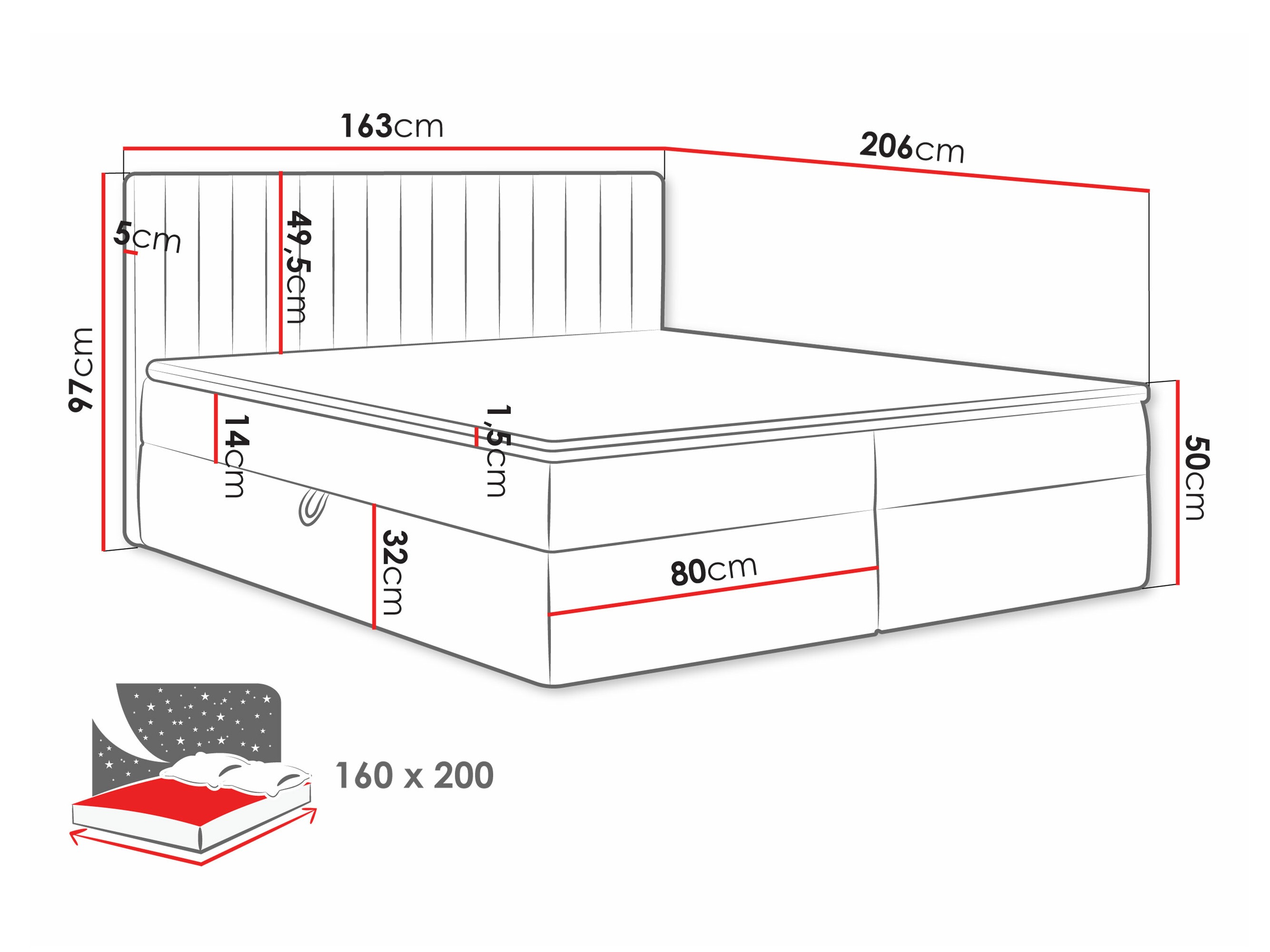 Boxspring Comfivo 481 (Manila 16)
