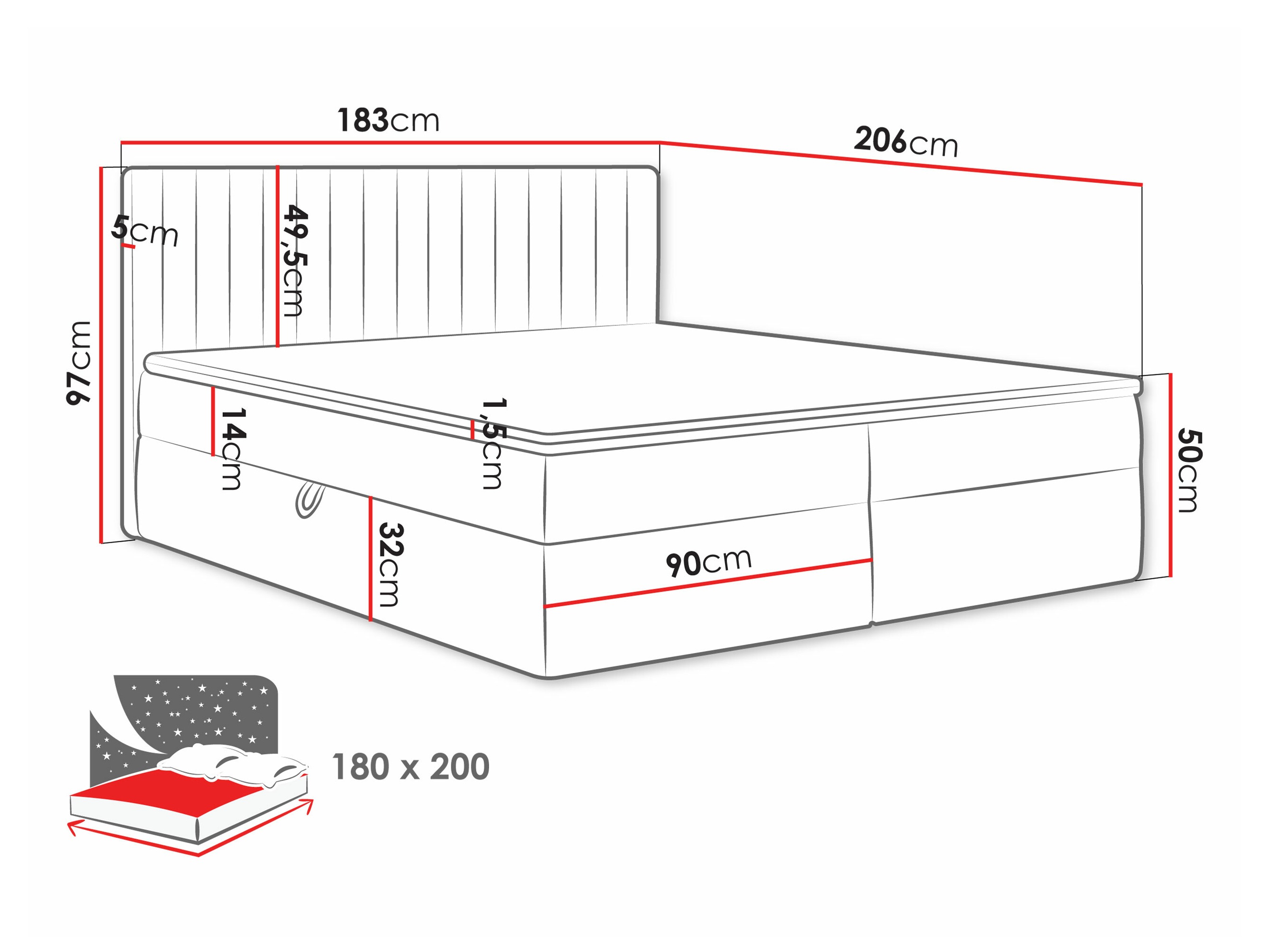 Boxspring Comfivo 481 (Manila 16)