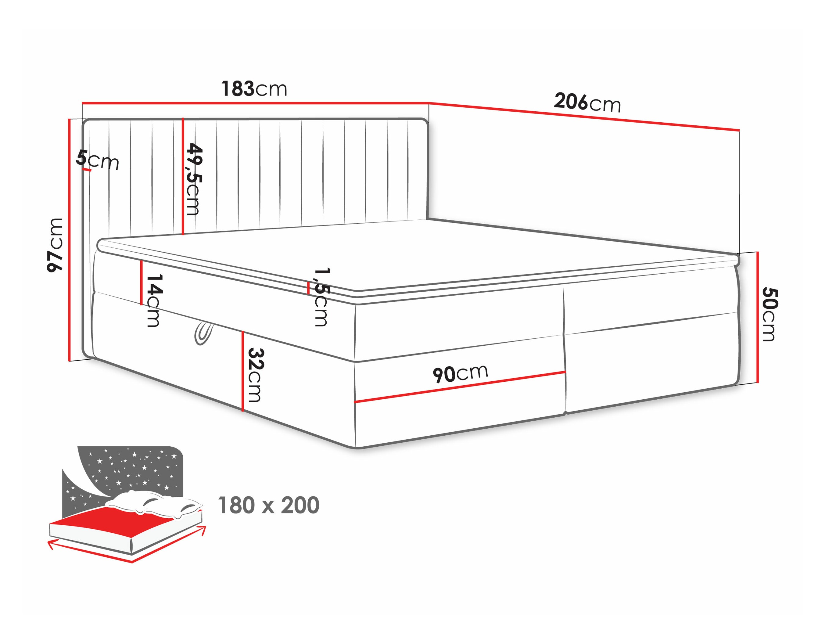 Boxspring Comfivo 481 (Manila 18)