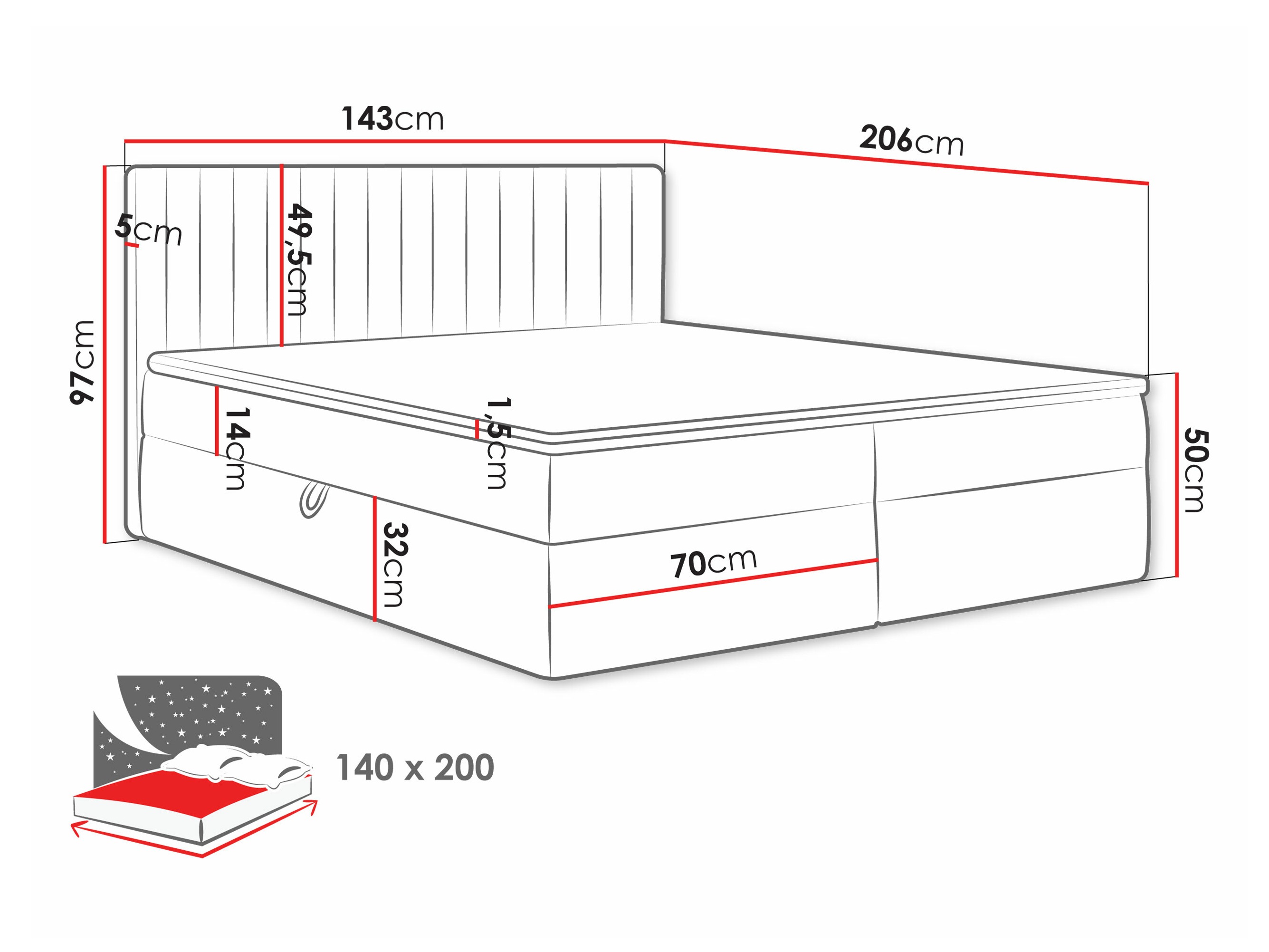 Boxspring Comfivo 481 (Manila 35)