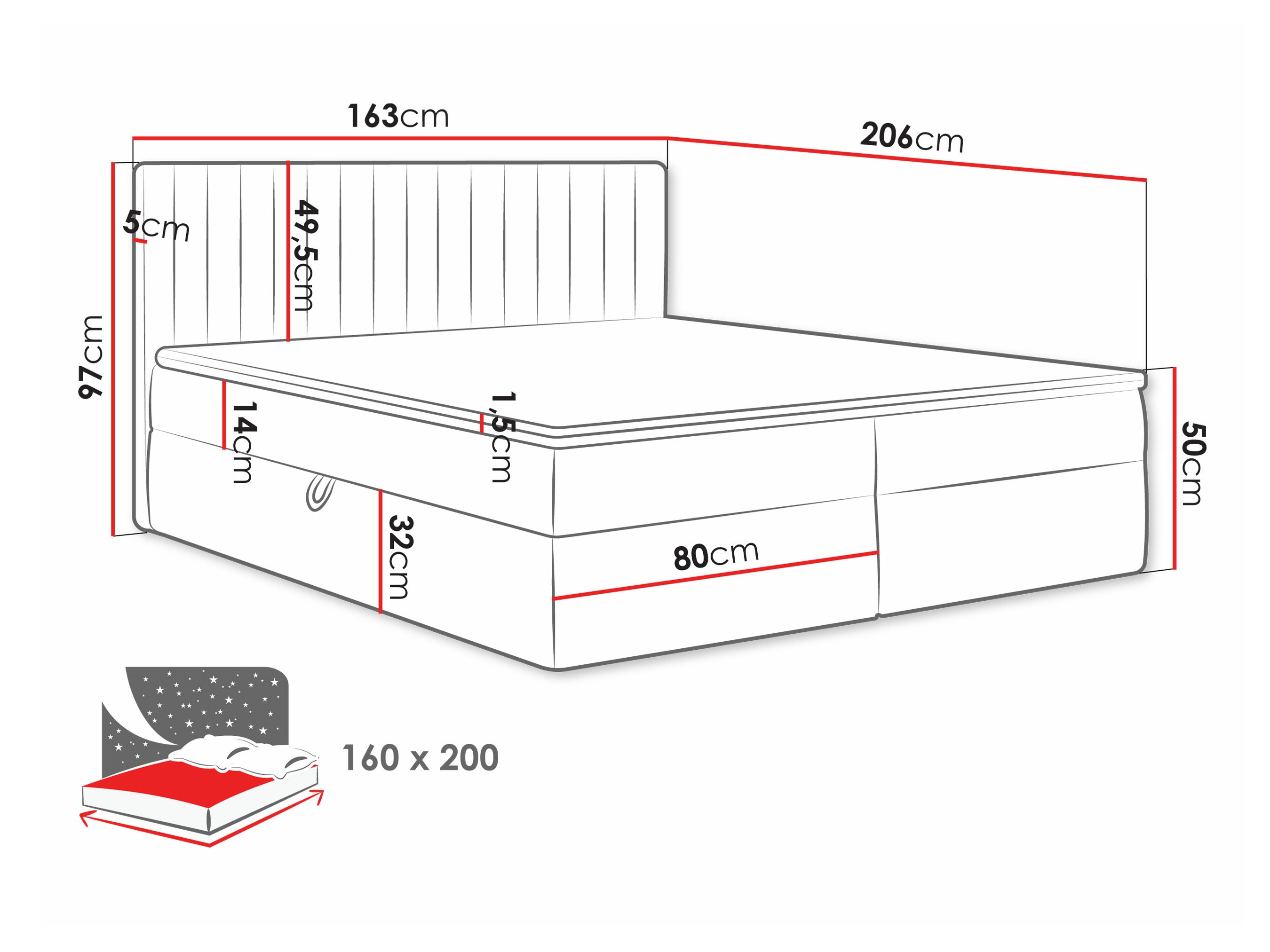 Boxspring Comfivo Apis I (Polo 872)