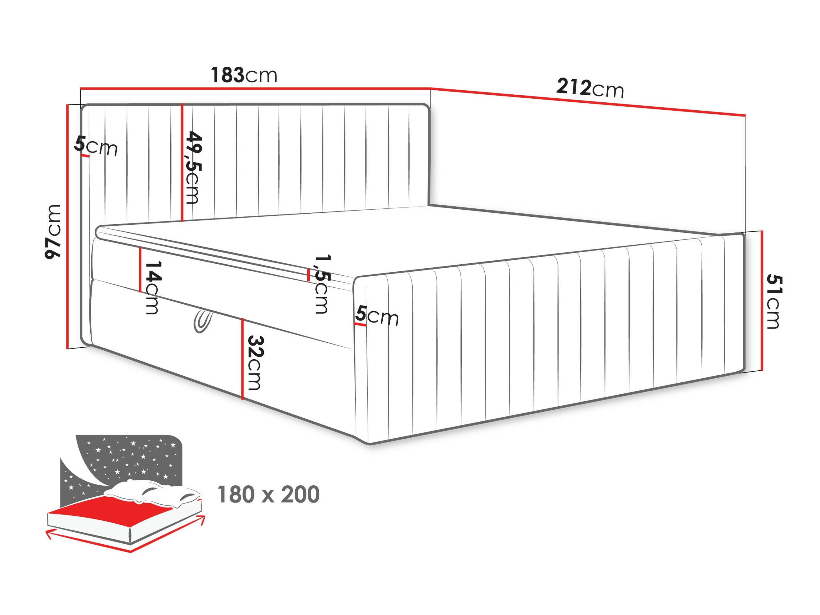 Boxspring Comfivo 482 (Manila 18)