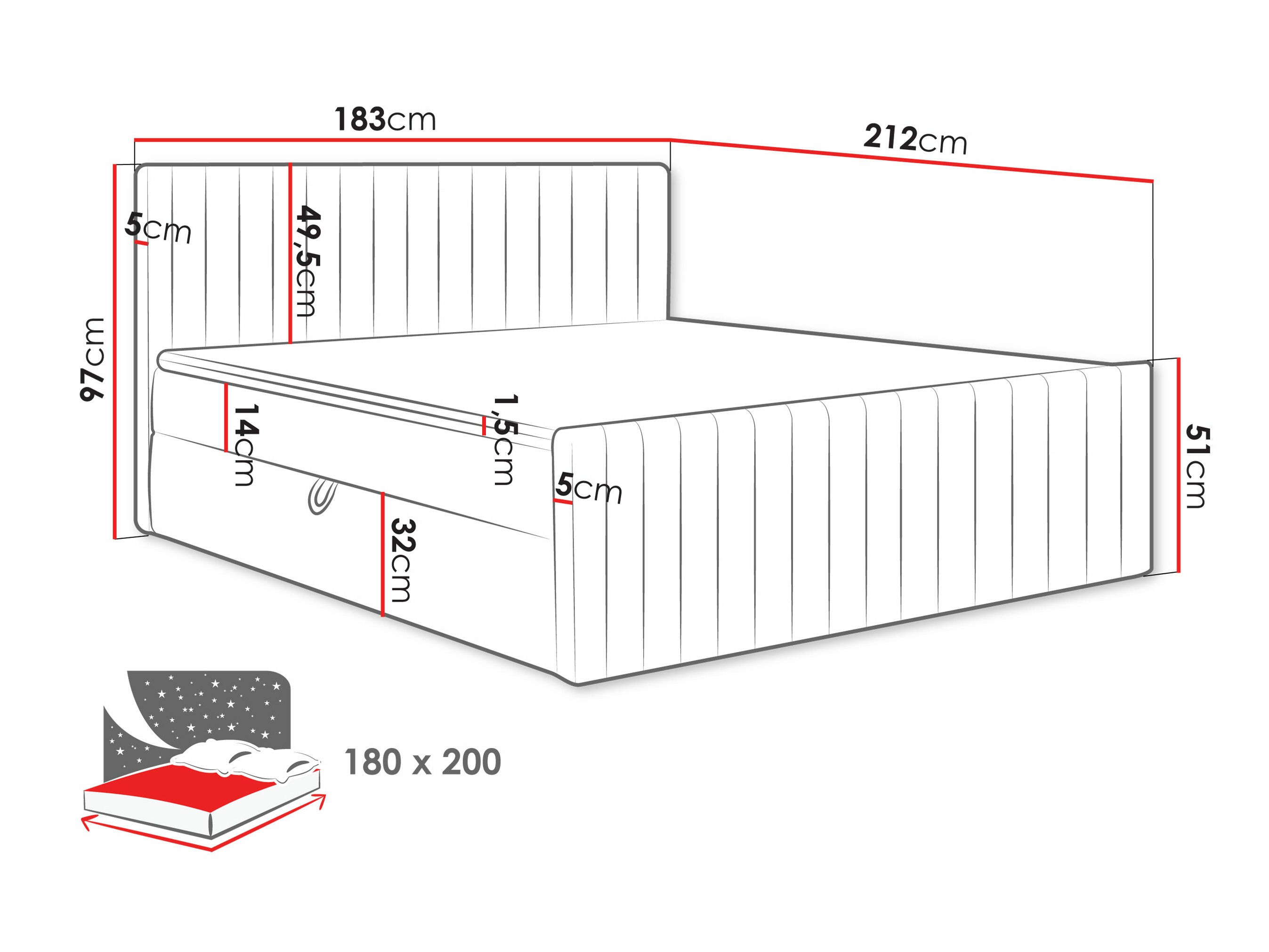 Boxspring Comfivo 482 (Manila 26)